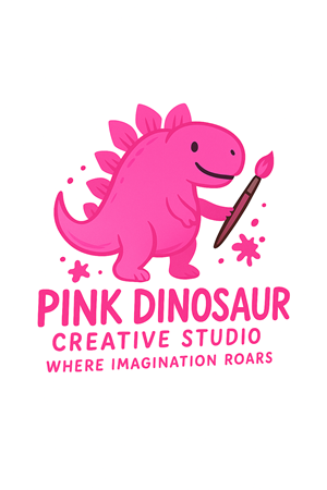 Diseño de Logo por Taha_01 para Pink Dinosaur Creative Studio | Diseño: #35904833
