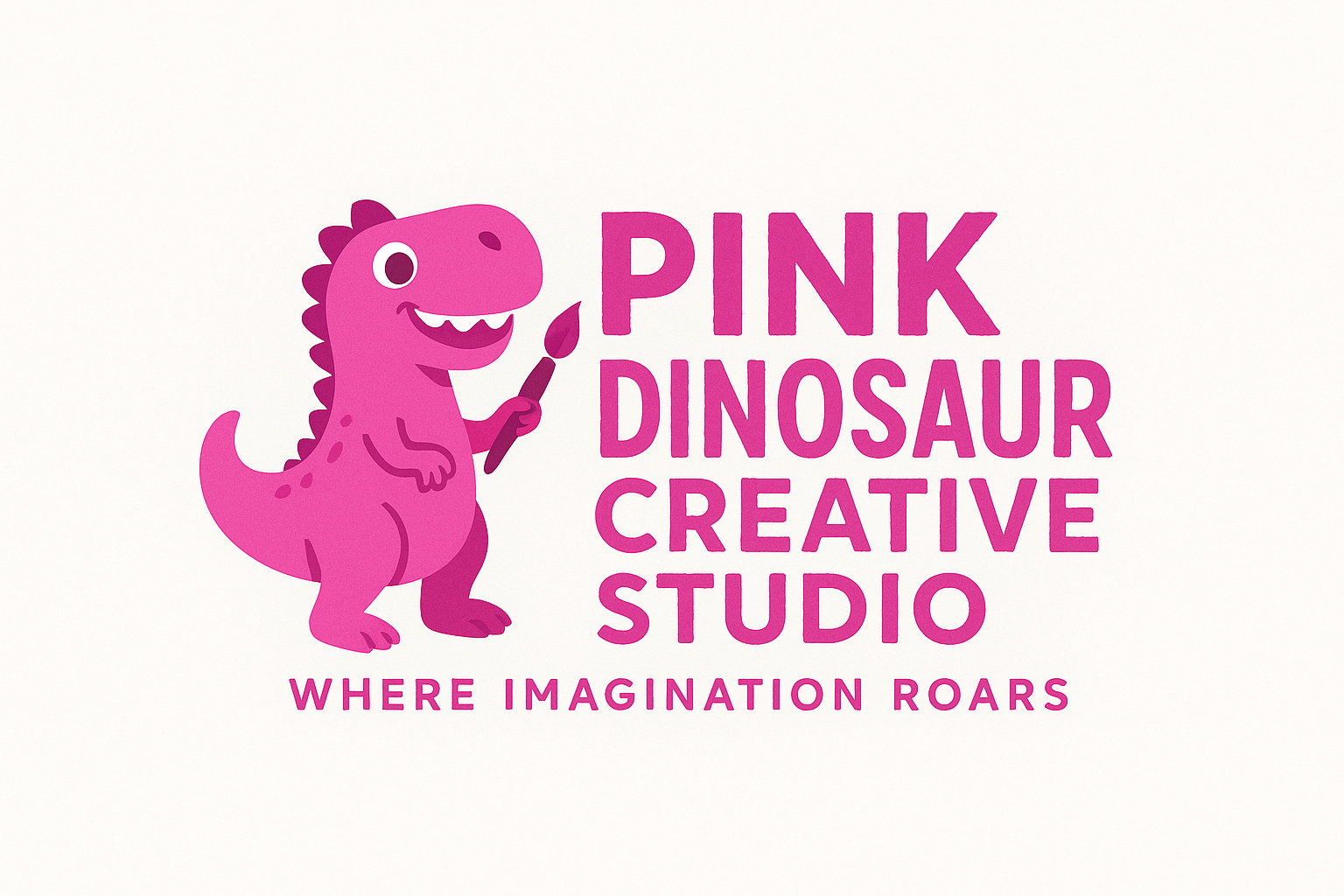 Logo Design by Taha_01 for Pink Dinosaur Creative Studio | Design #35904837