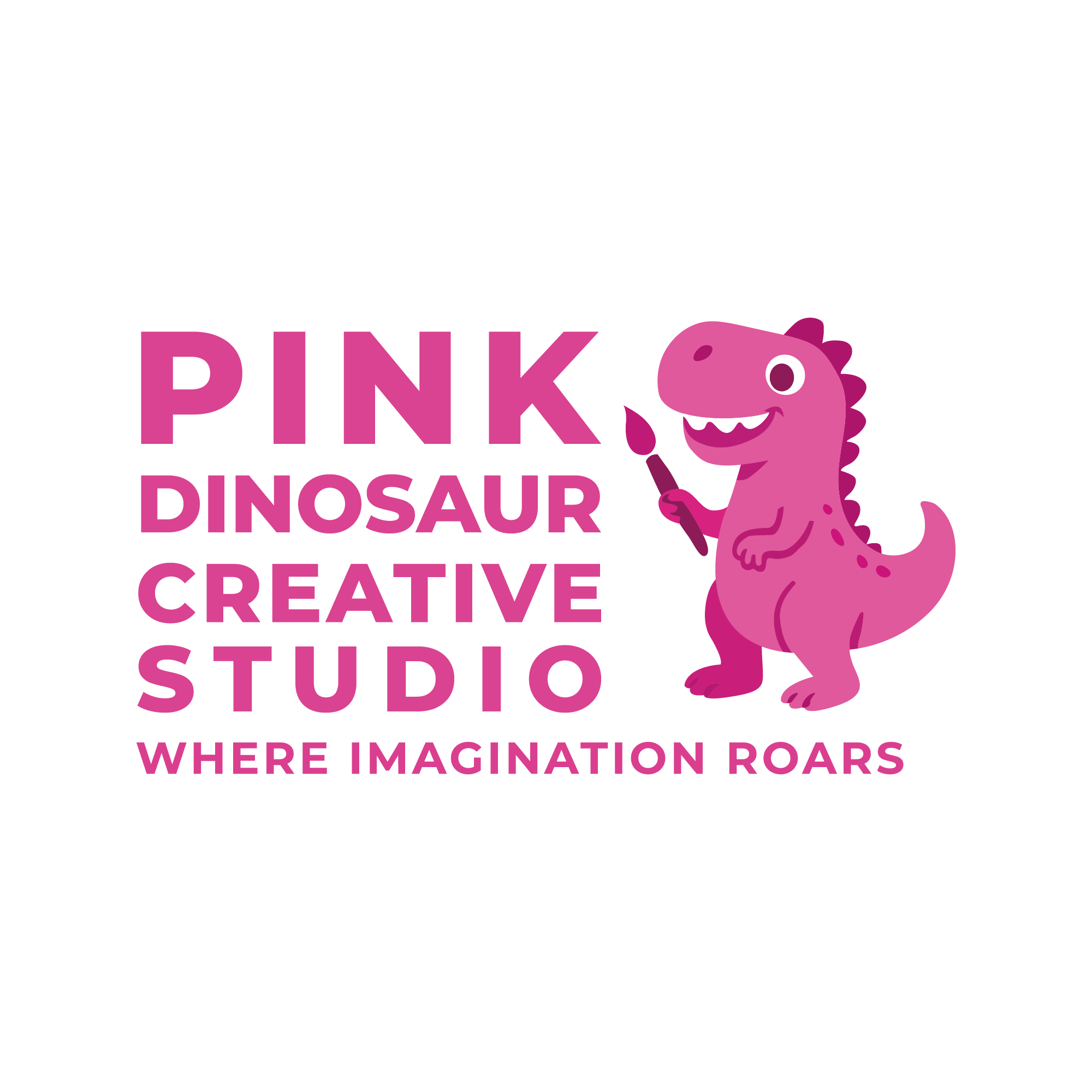 Logo Design by Taha_01 for Pink Dinosaur Creative Studio | Design #36003181