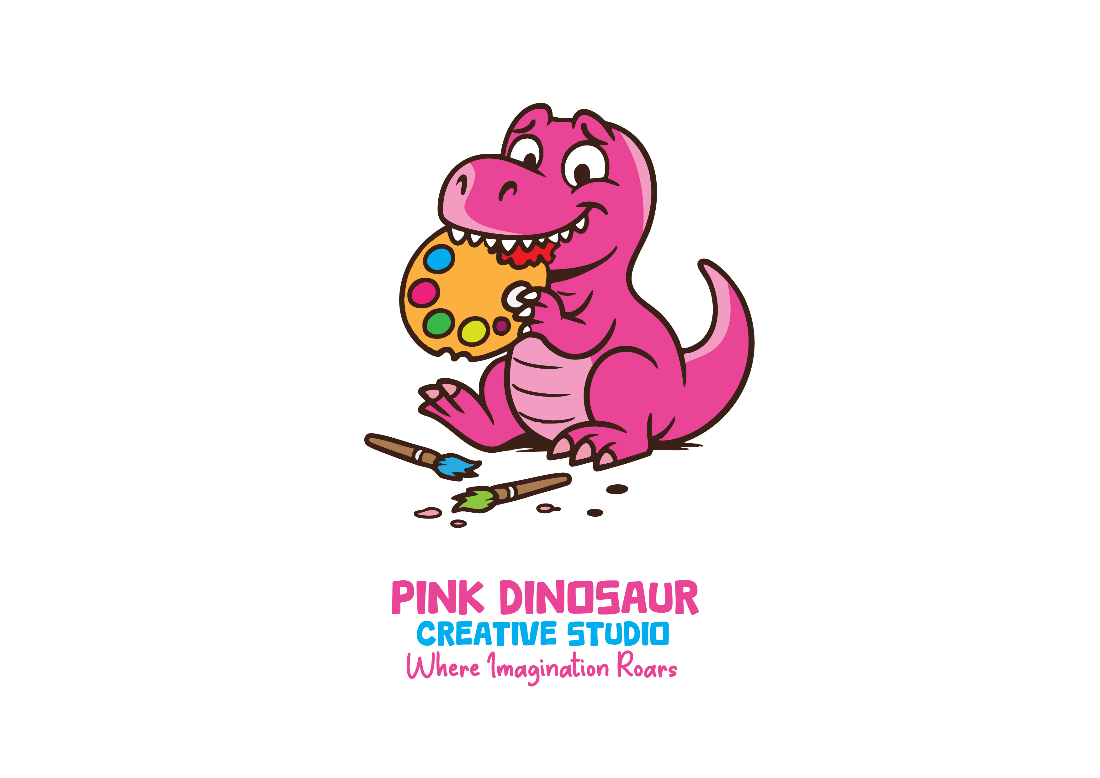 Logo Design by @gus for Pink Dinosaur Creative Studio | Design #35906401