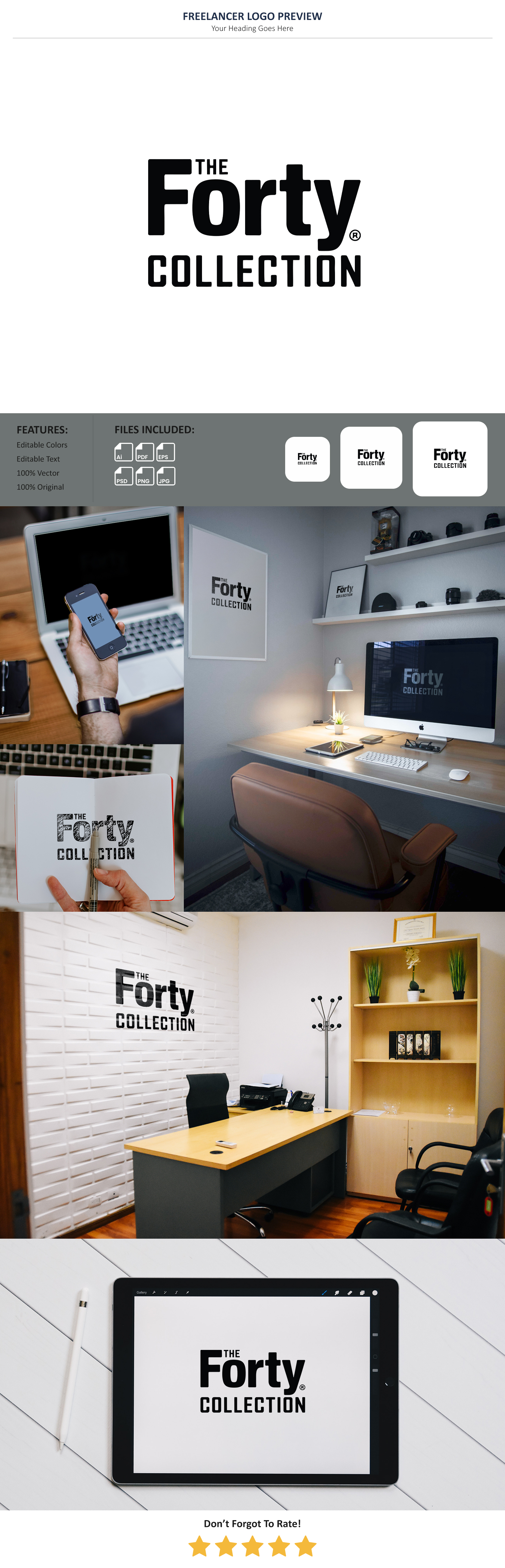 Logo Design by VectorForge for The Forty Collection  | Design #35910570