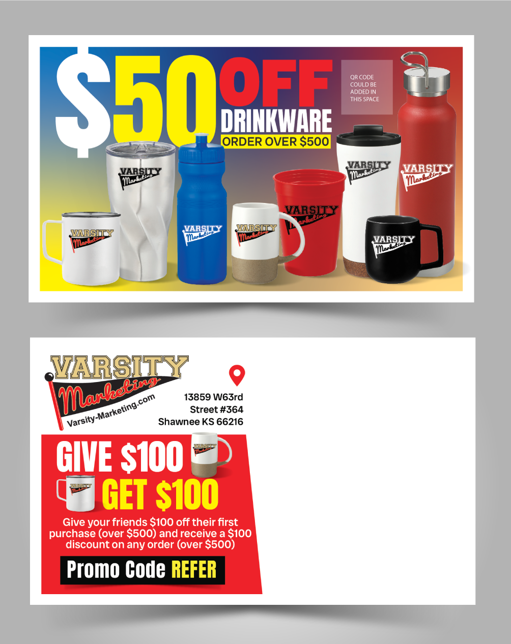 Postcard Design by JK18 for Varsity Marketing | Design #35924090