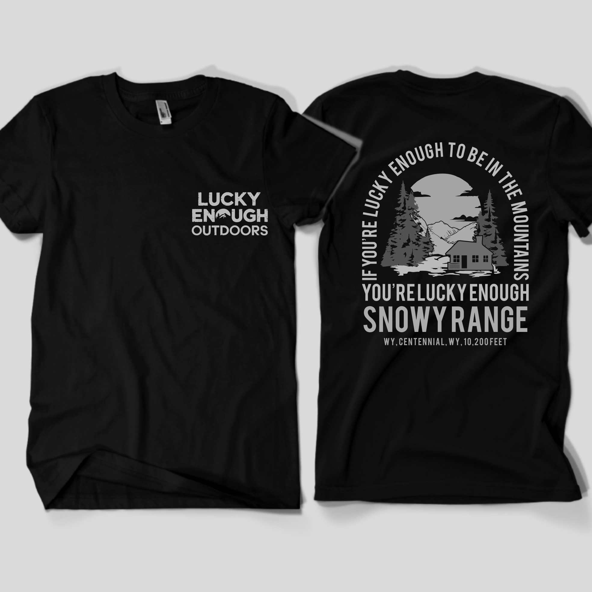 T-shirt Design by Rheanza for Lucky Enough Outdoors | Design #35931811
