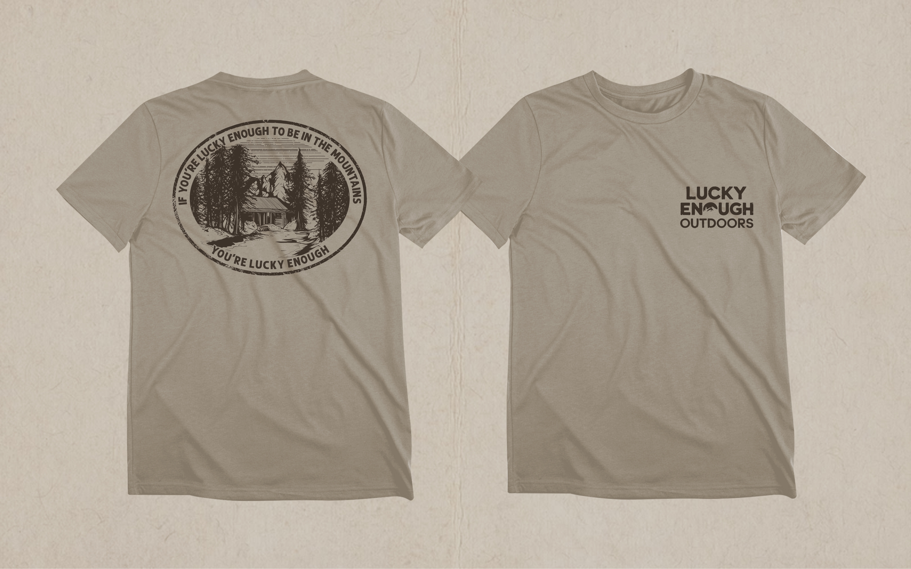 T-shirt Design by guruntool for Lucky Enough Outdoors | Design #35925365