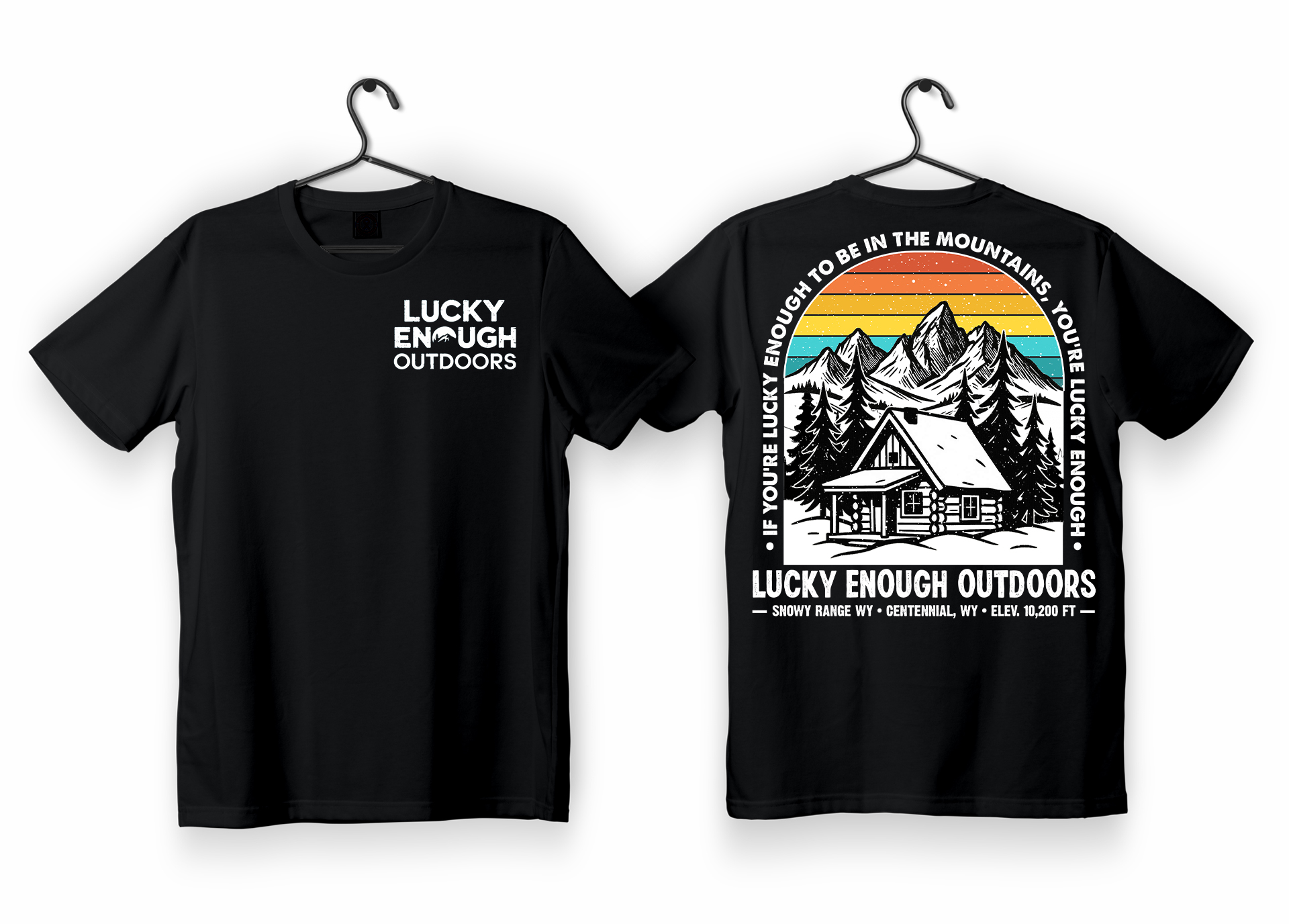 T-shirt Design by Elsa Designs for Lucky Enough Outdoors | Design #35930305