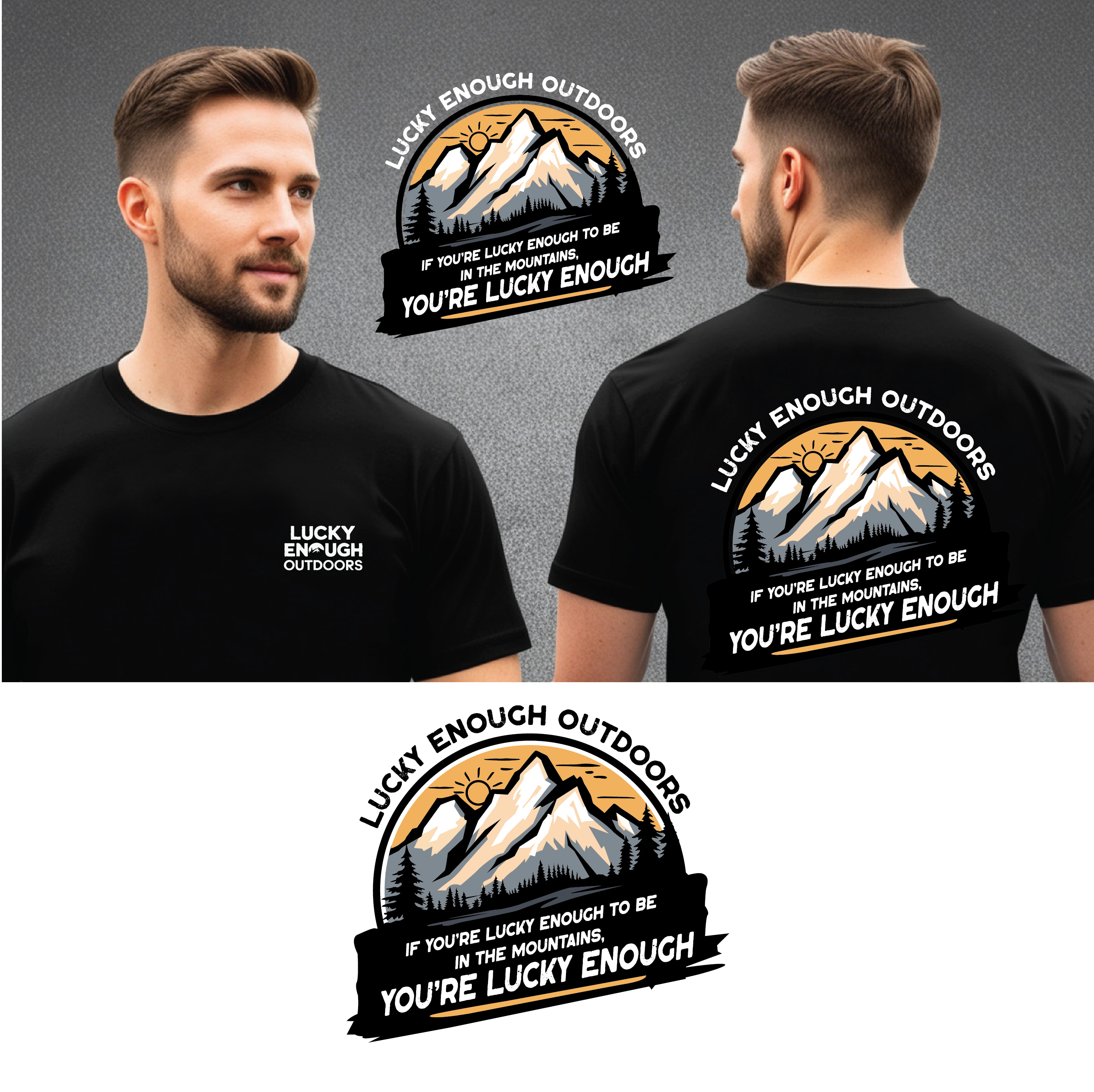 T-Shirt-Design von bethmage janaka für Lucky Enough Outdoors | Design #35925287