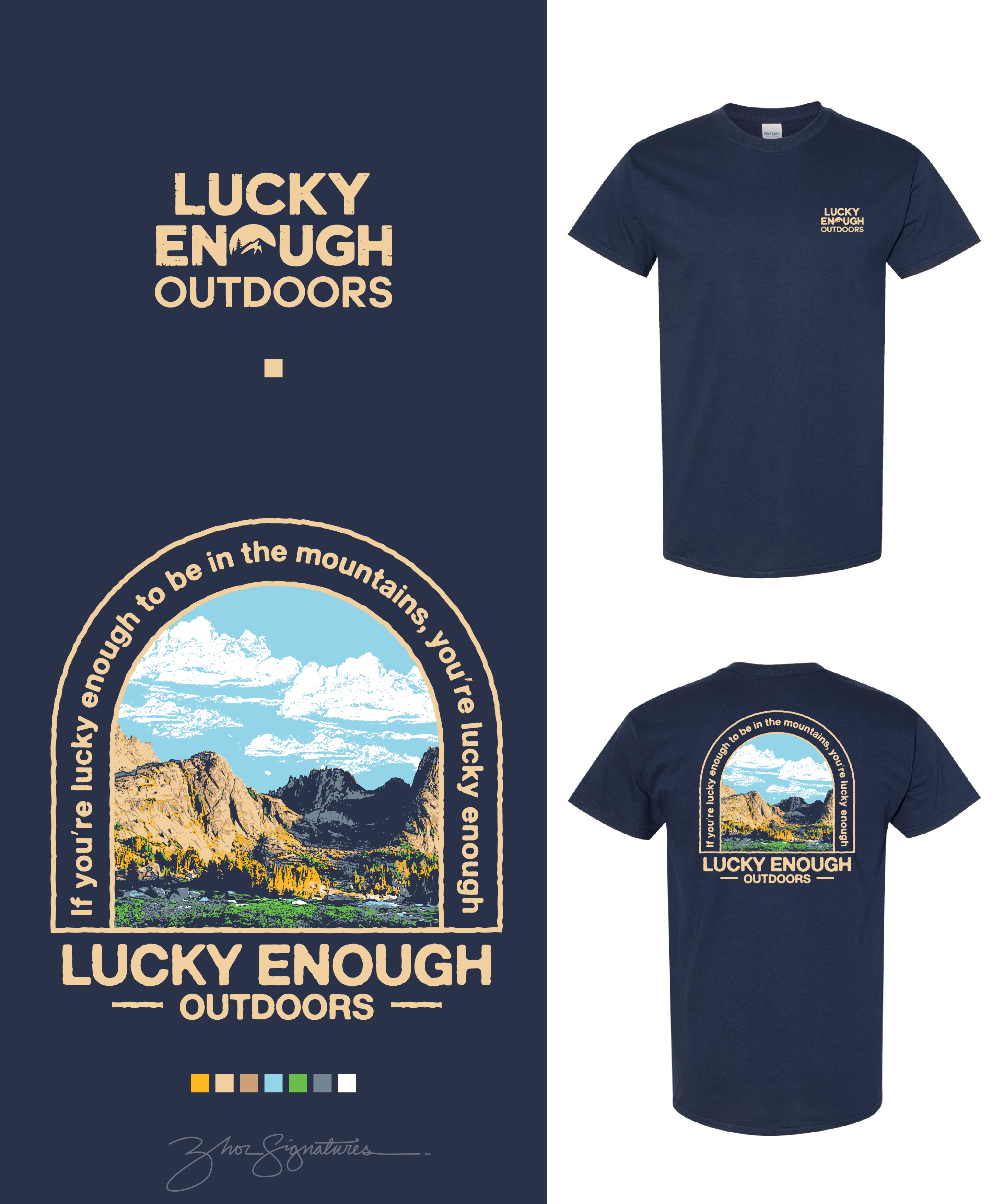 Design de T-shirt par Zhor Signatures pour Lucky Enough Outdoors | Design #35927803