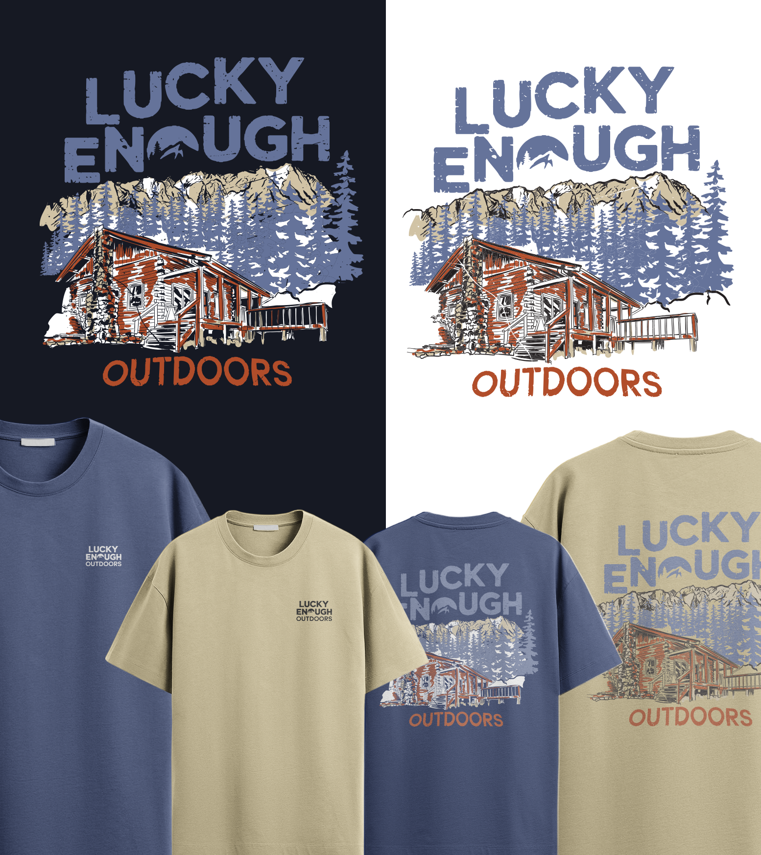 T-Shirt-Design von Baraka Joe für Lucky Enough Outdoors | Design #35931279