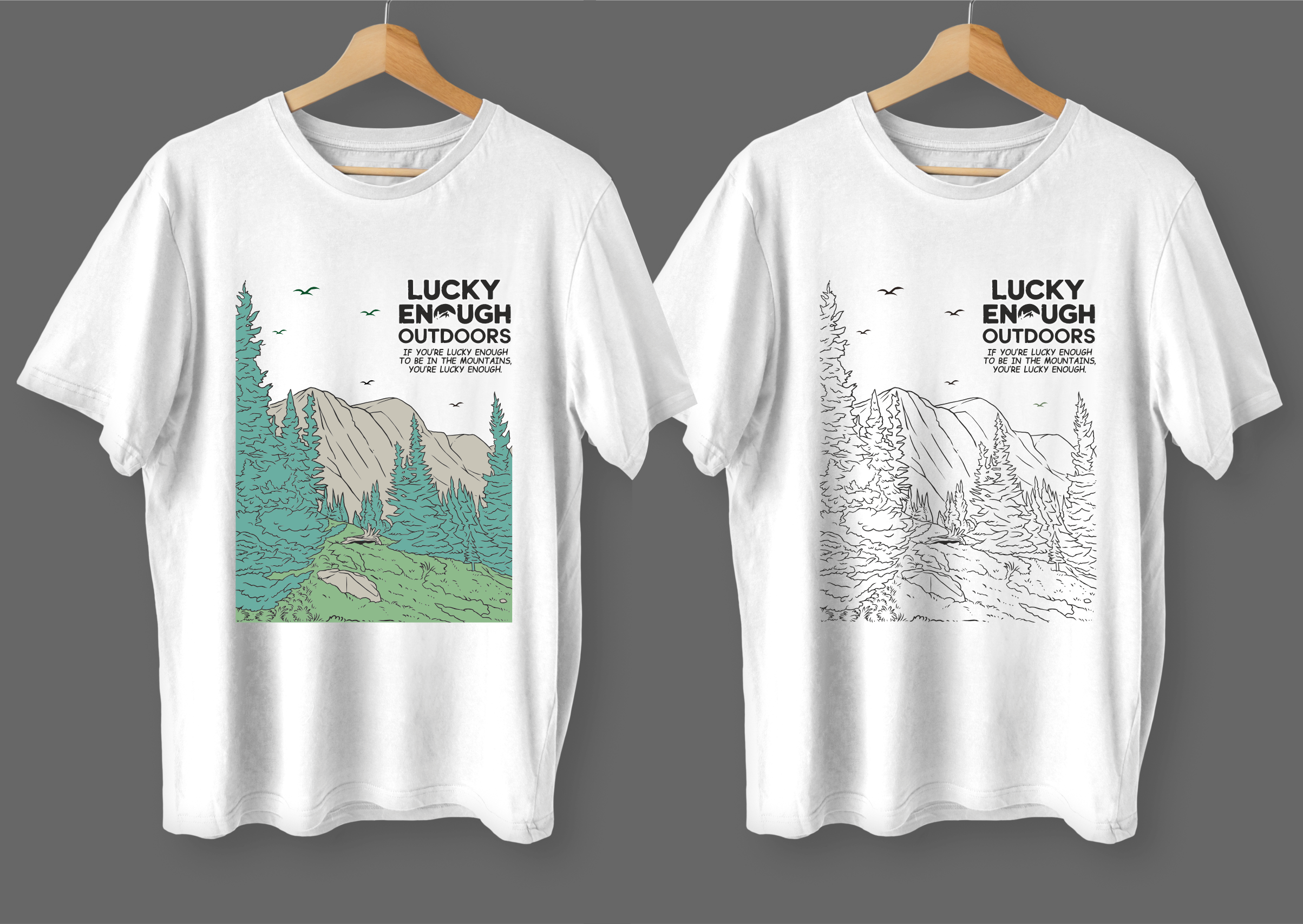 T-shirt Design by Yakuza20 for Lucky Enough Outdoors | Design #35933477