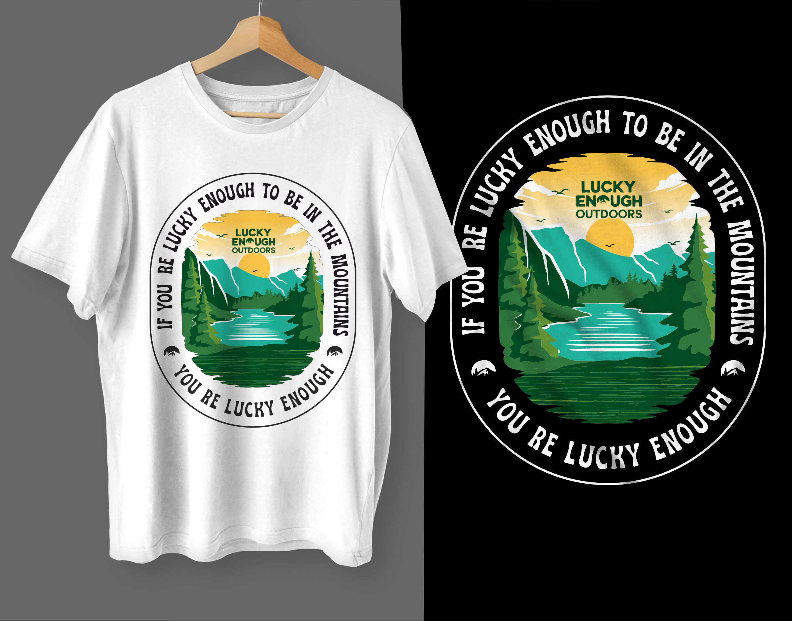 T-shirt Design by Yakuza20 for Lucky Enough Outdoors | Design #35960342