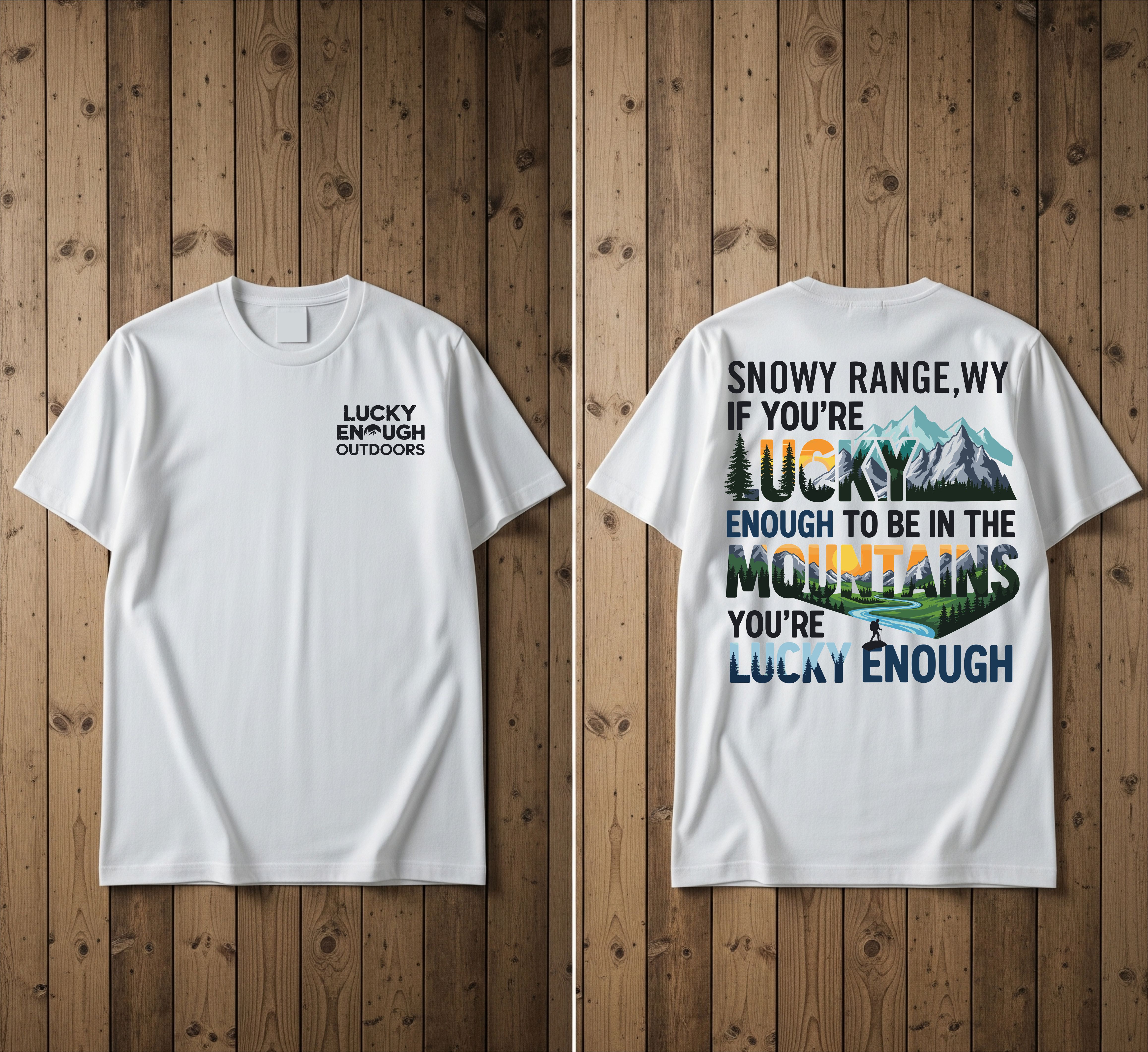 T-shirt Design by wahyurs 2 for Lucky Enough Outdoors | Design #35950619