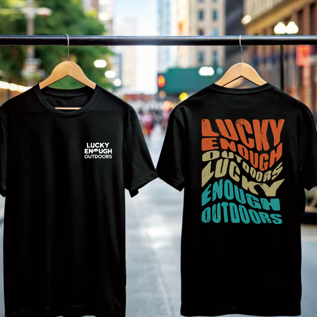 T-Shirt-Design von tyaz 2 für Lucky Enough Outdoors | Design #35947040