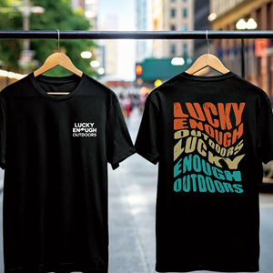 Diseño de Camiseta por tyaz 2 para Lucky Enough Outdoors | Diseño: #35947040