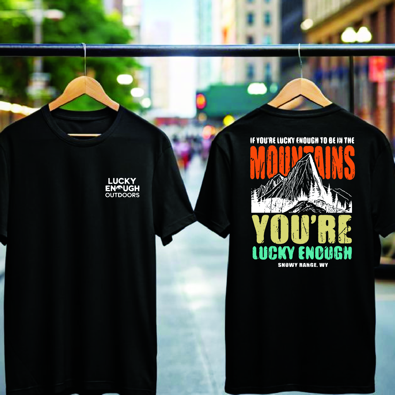 T-shirt Design by tyaz 2 for Lucky Enough Outdoors | Design #35952572