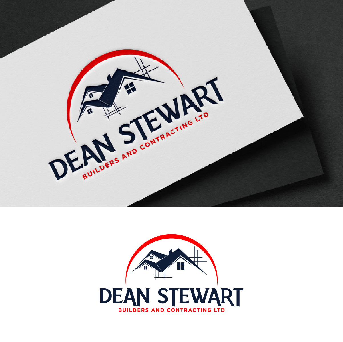 Logo Design by fly  design for DEAN STEWART BUILDERS AND CONTRACTING.CO.NZ | Design #35955860