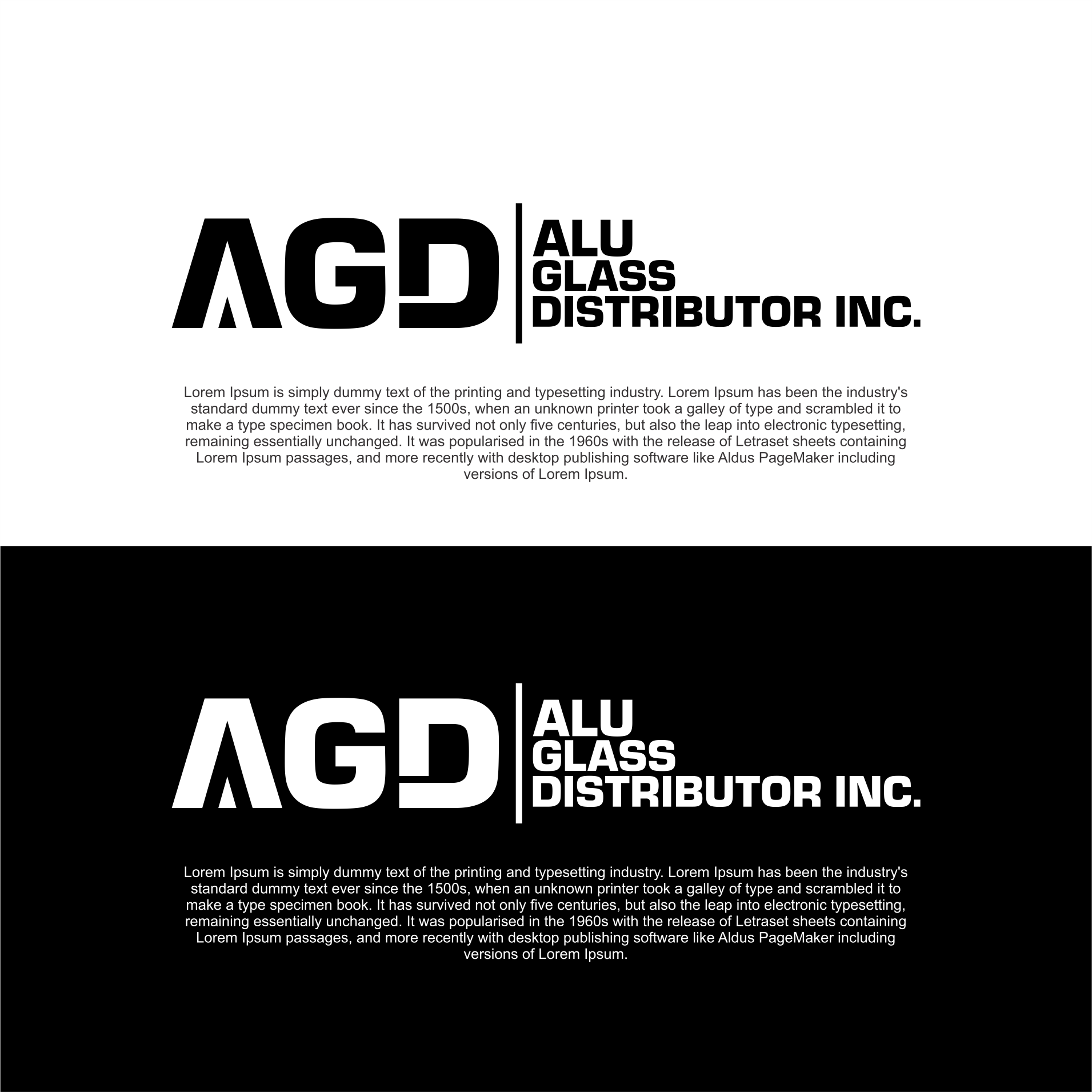 Logo Design by diego costa for Alu Glass Distributor Inc. | Design #35943839
