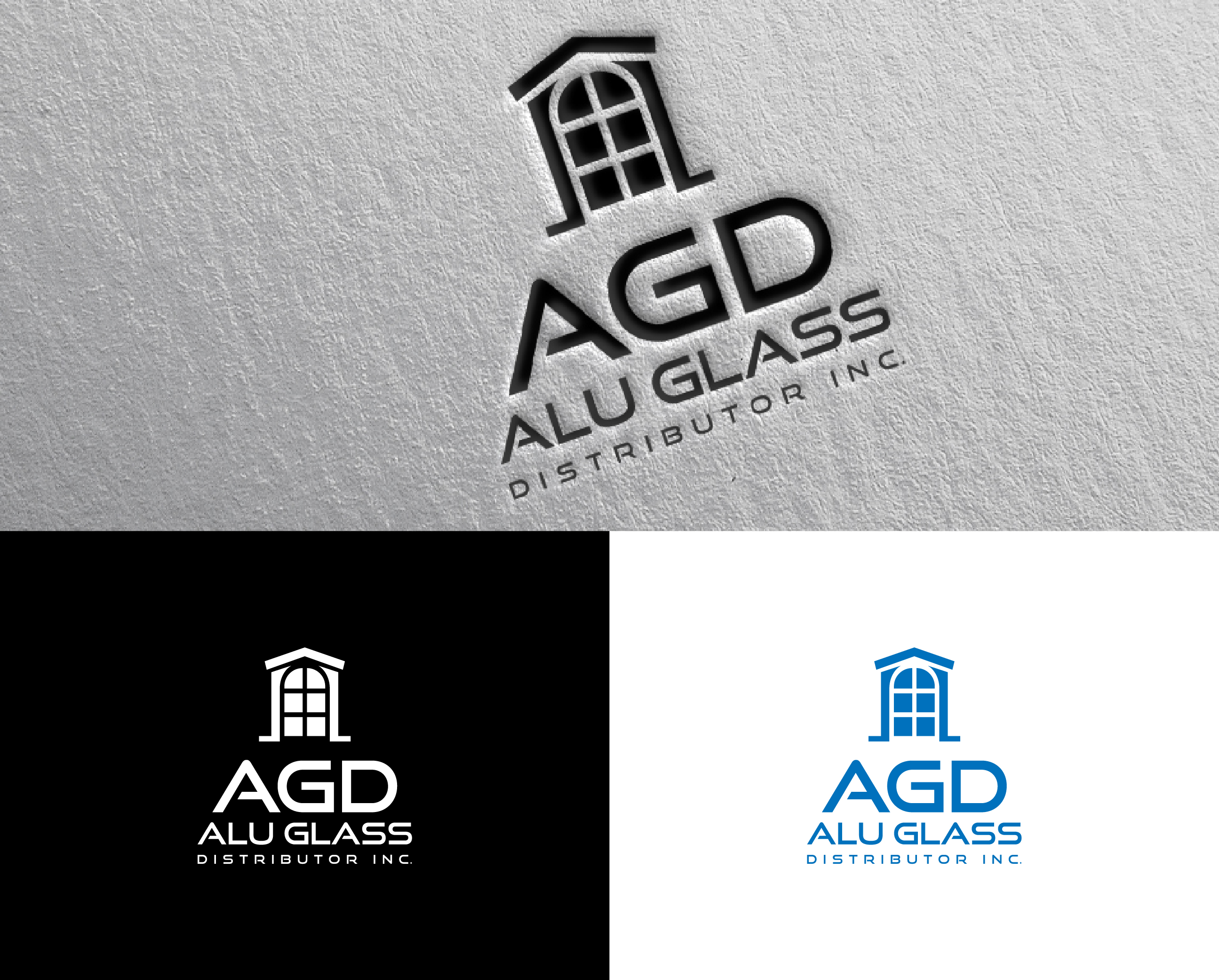 Logo Design by Creative Poli for Alu Glass Distributor Inc. | Design #35941101