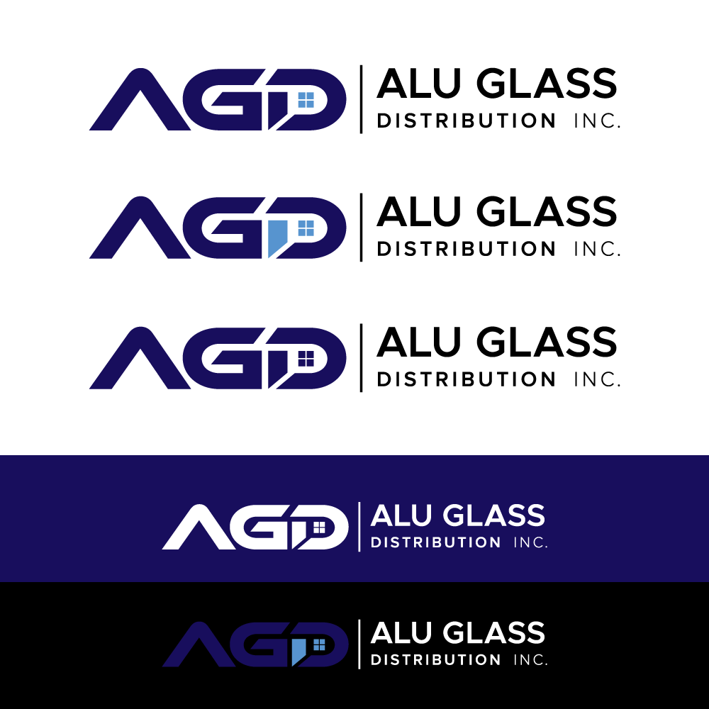 Logo Design by H4R5Z for Alu Glass Distributor Inc. | Design #35987843