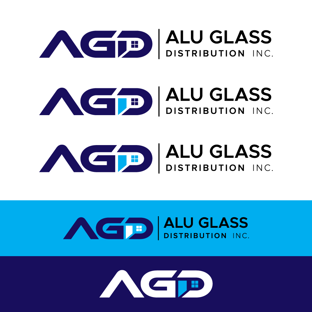 Logo Design by H4R5Z for Alu Glass Distributor Inc. | Design #35987859