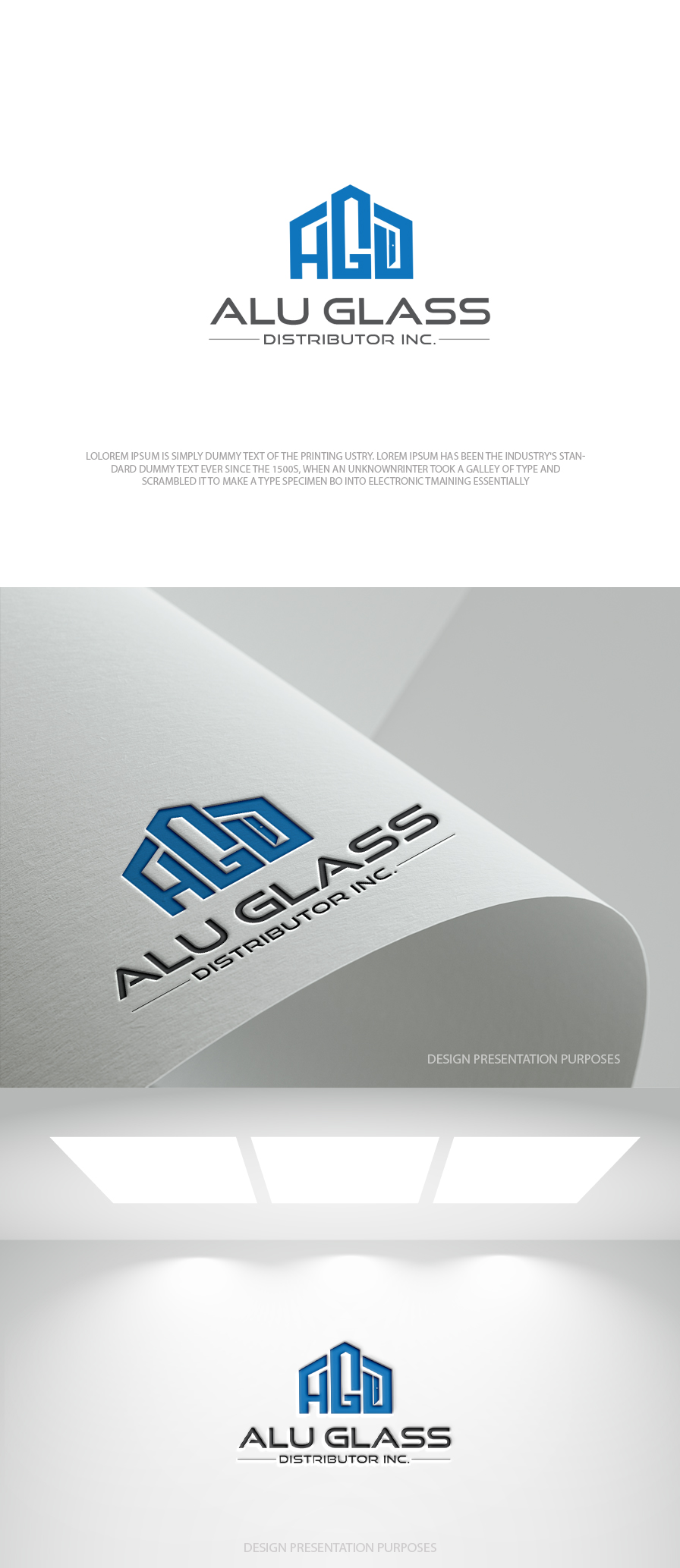 Logo-Design von zebronicgraphic für Alu Glass Distributor Inc. | Design #35942832