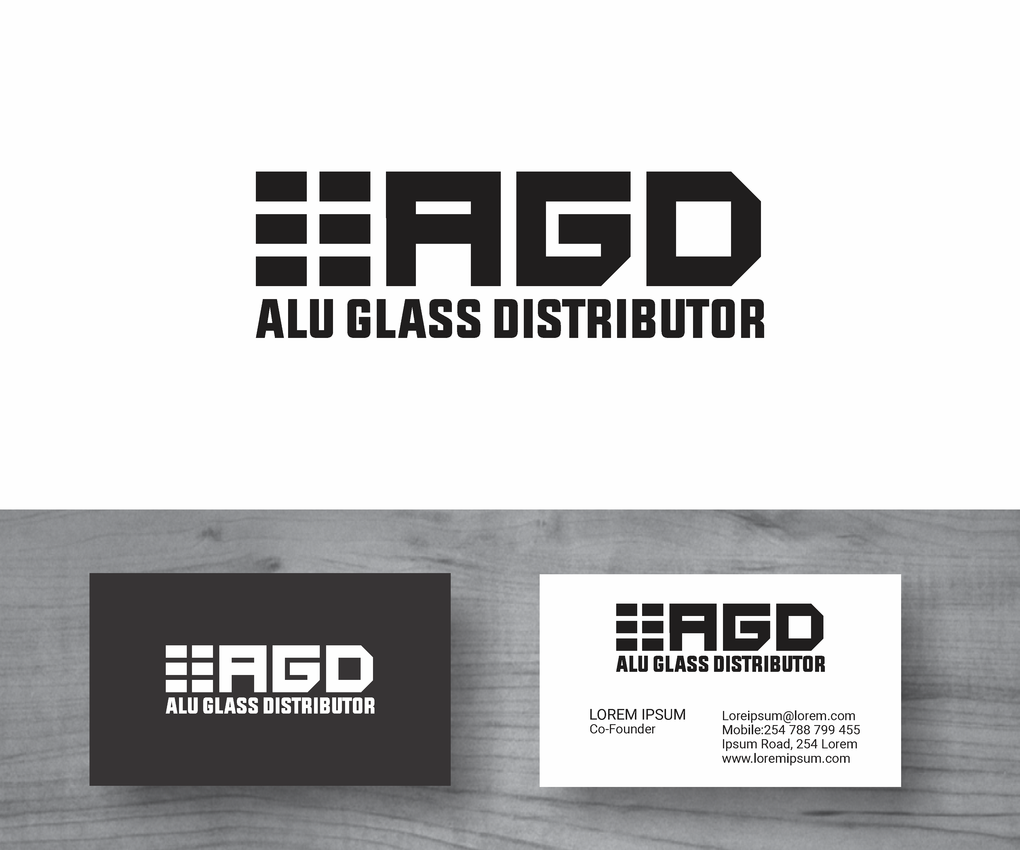 Logo Design by MBARO for Alu Glass Distributor Inc. | Design #35985228