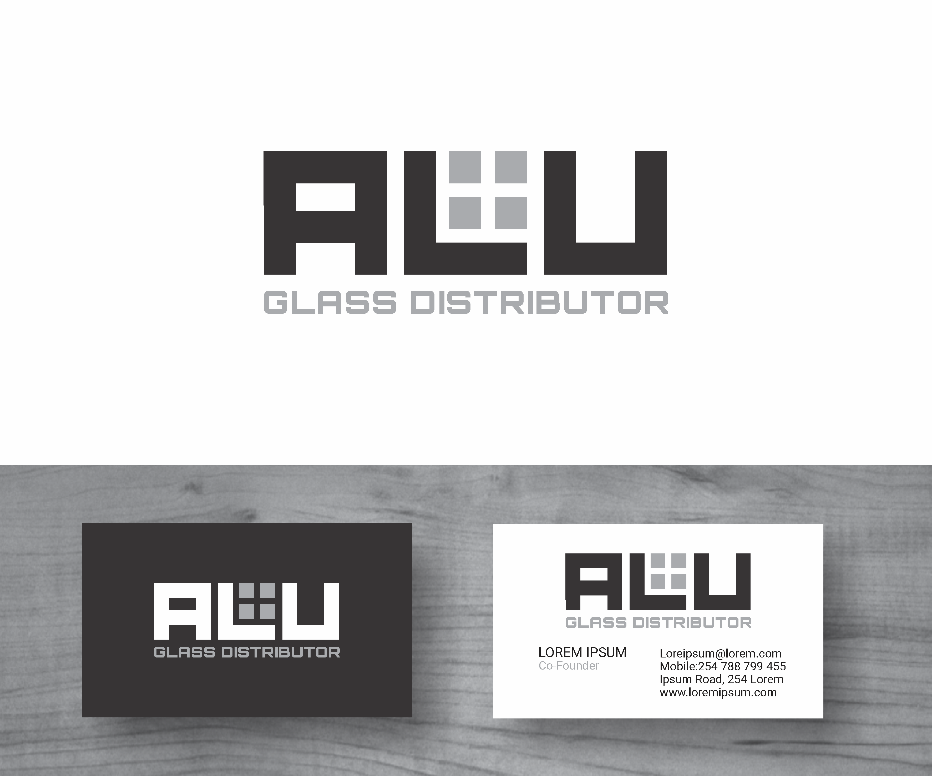 Logo Design by MBARO for Alu Glass Distributor Inc. | Design #35985229