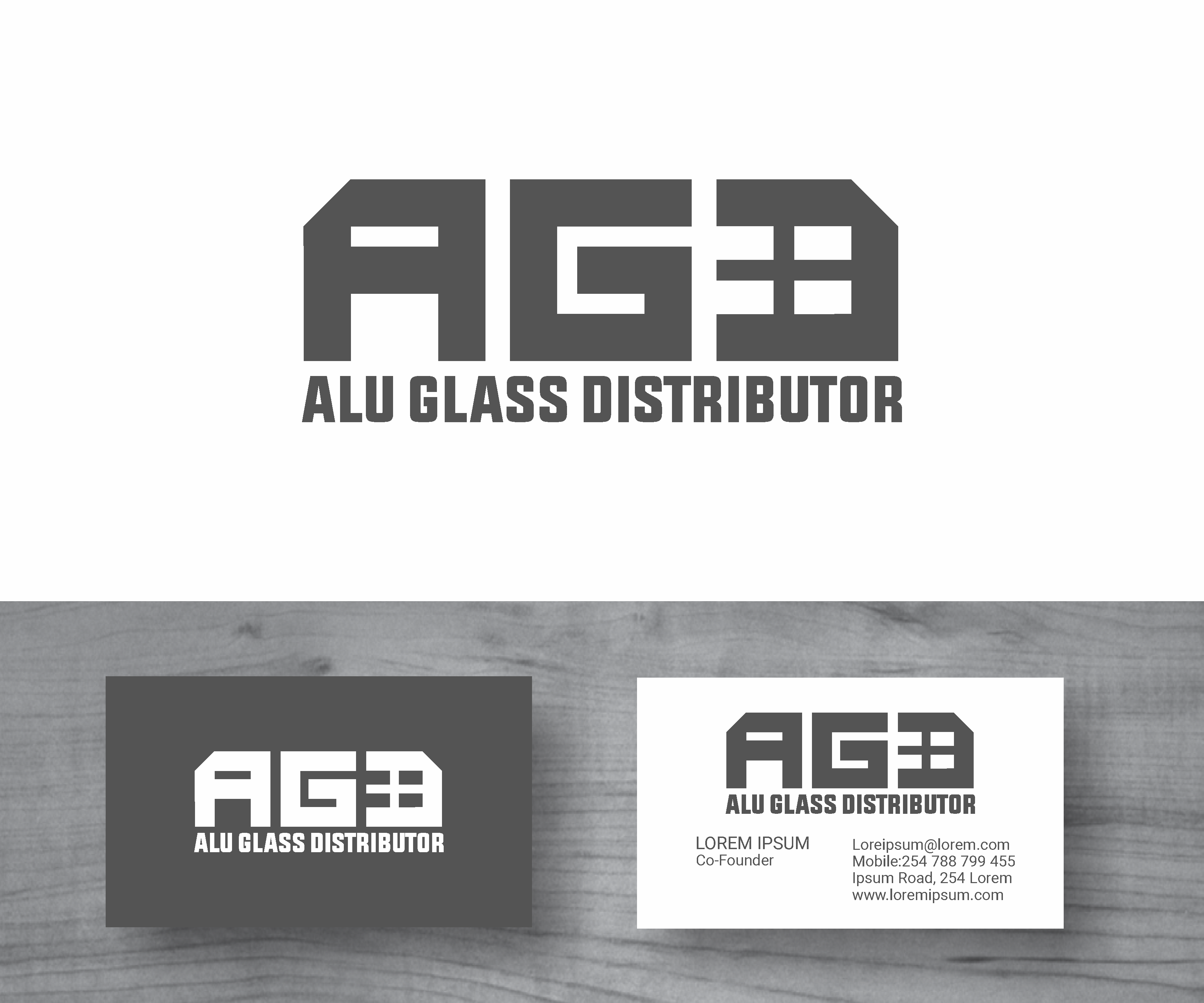 Logo Design by MBARO for Alu Glass Distributor Inc. | Design #35985231