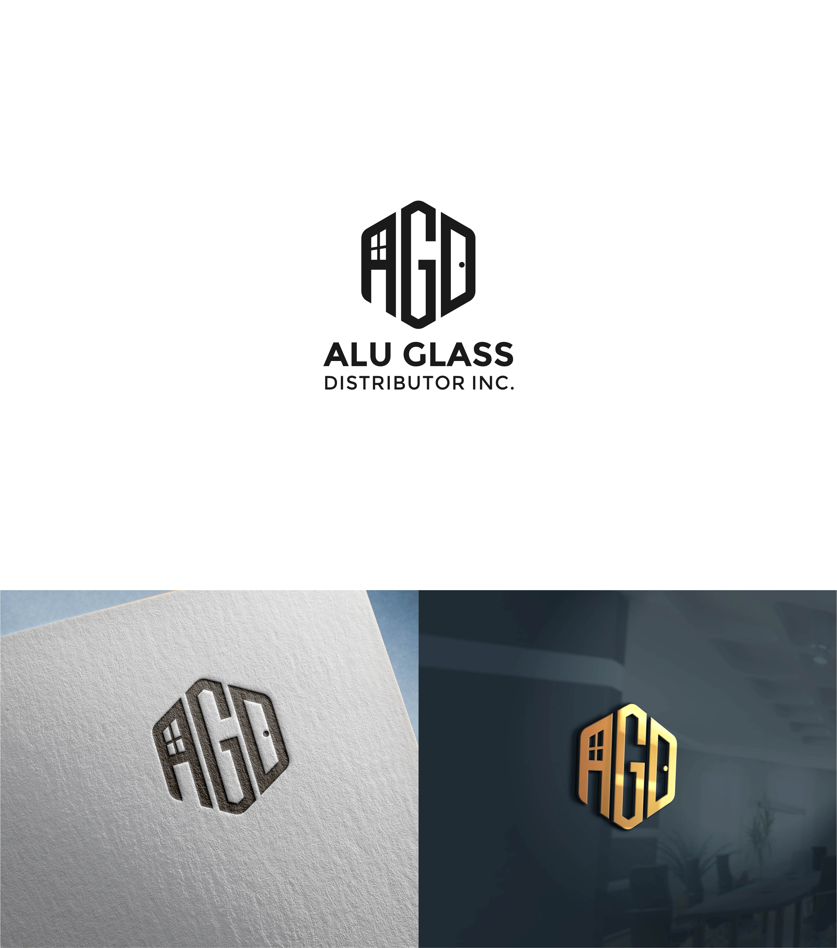 Logo-Design von Joenet Jayawarna für Alu Glass Distributor Inc. | Design #35976255