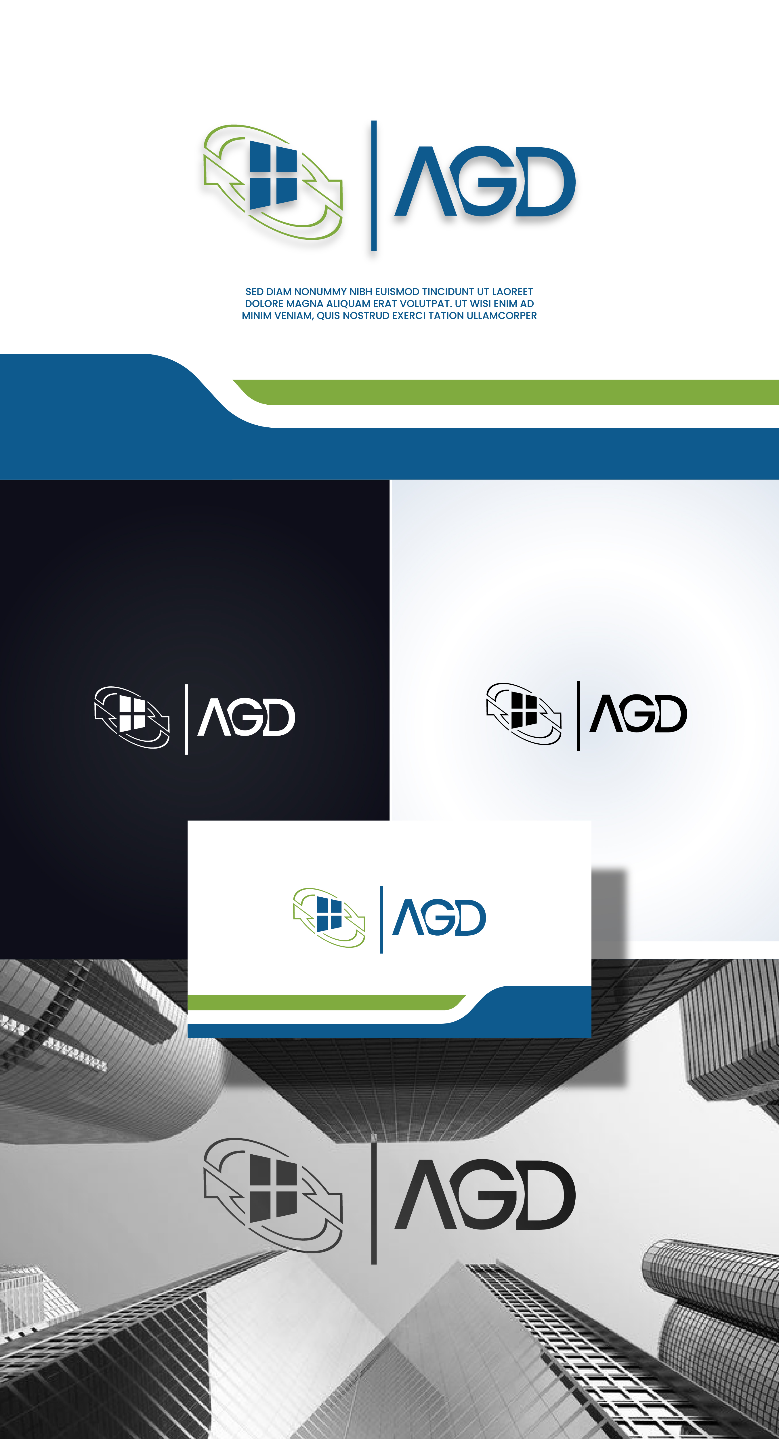 Logo Design by designprotox for Alu Glass Distributor Inc. | Design #35979136