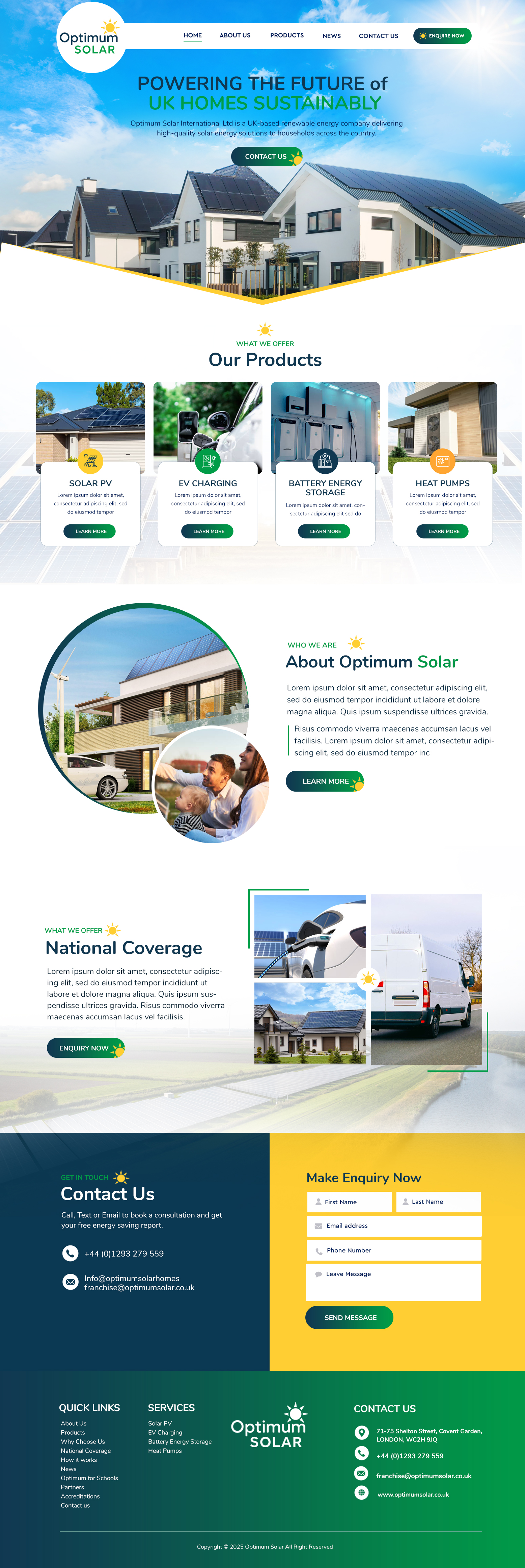 Web Design by Blue Sparrow for Optimum Solar International | Design #36093795