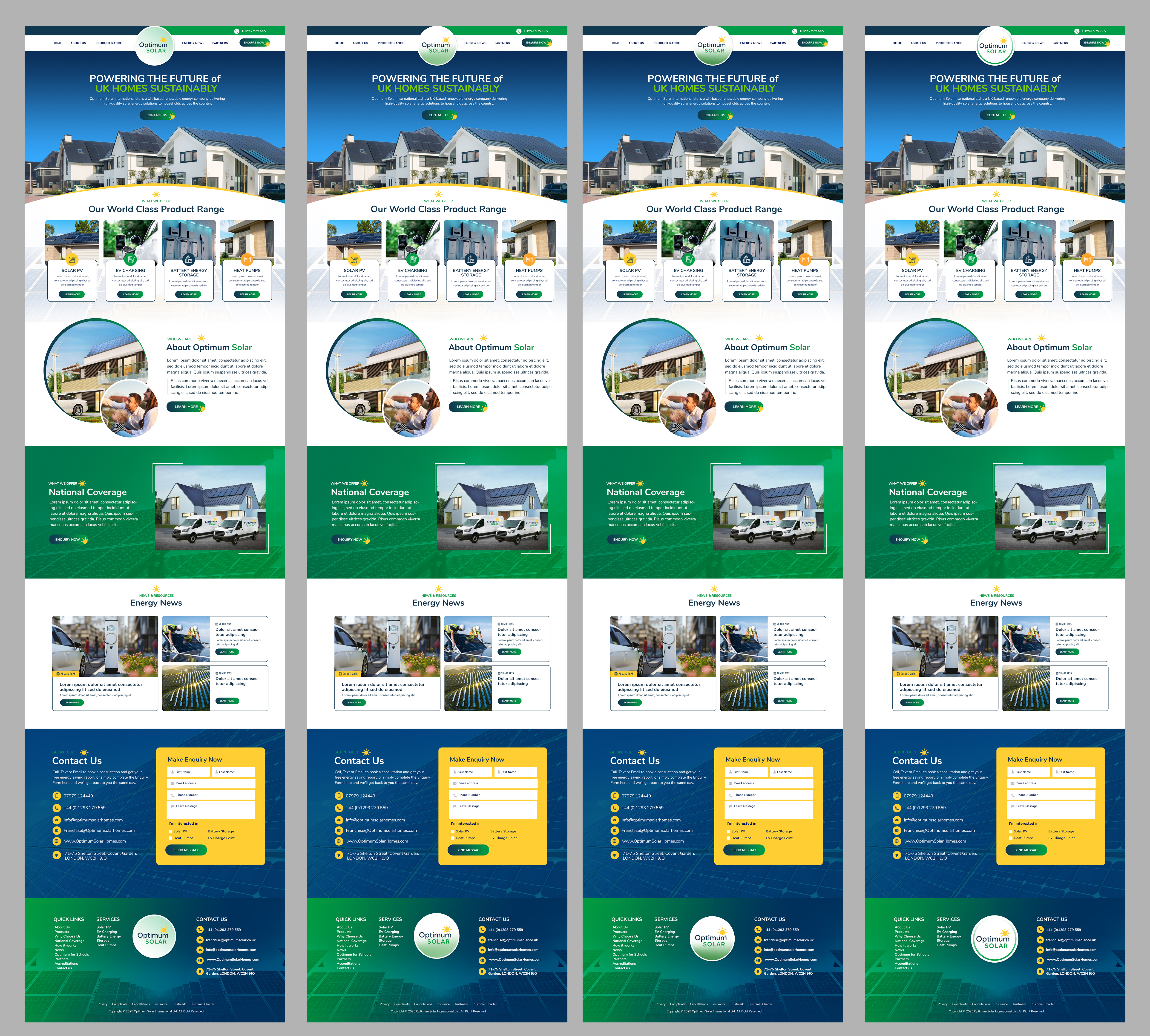 Web Design by Blue Sparrow for Optimum Solar International | Design #36144427