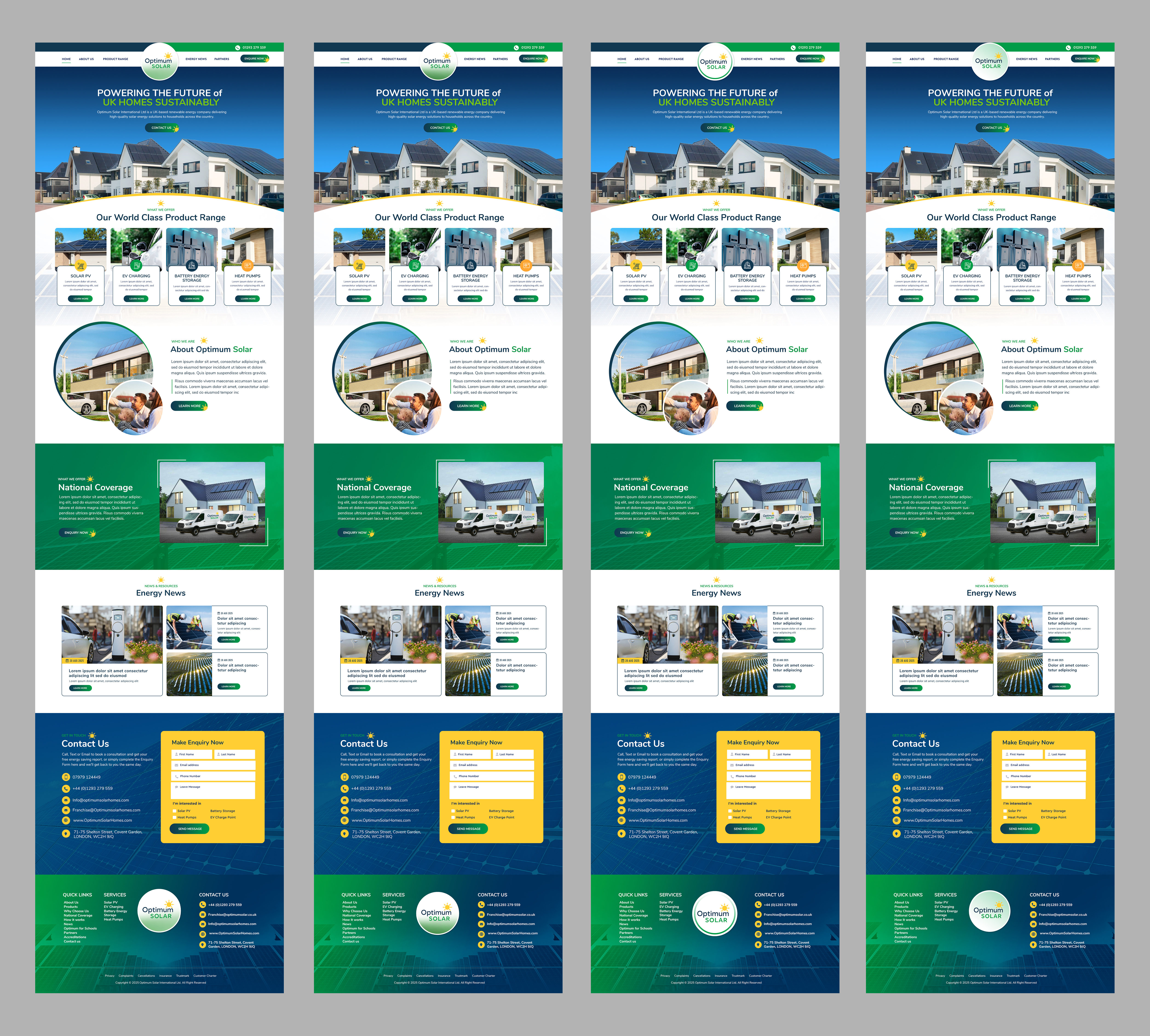 Web Design by Blue Sparrow for Optimum Solar International | Design #36155411