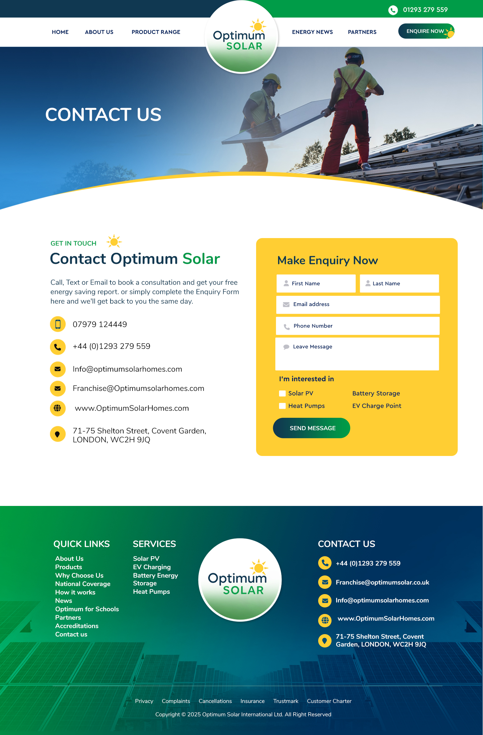 Web Design by Blue Sparrow for Optimum Solar International | Design #36168604