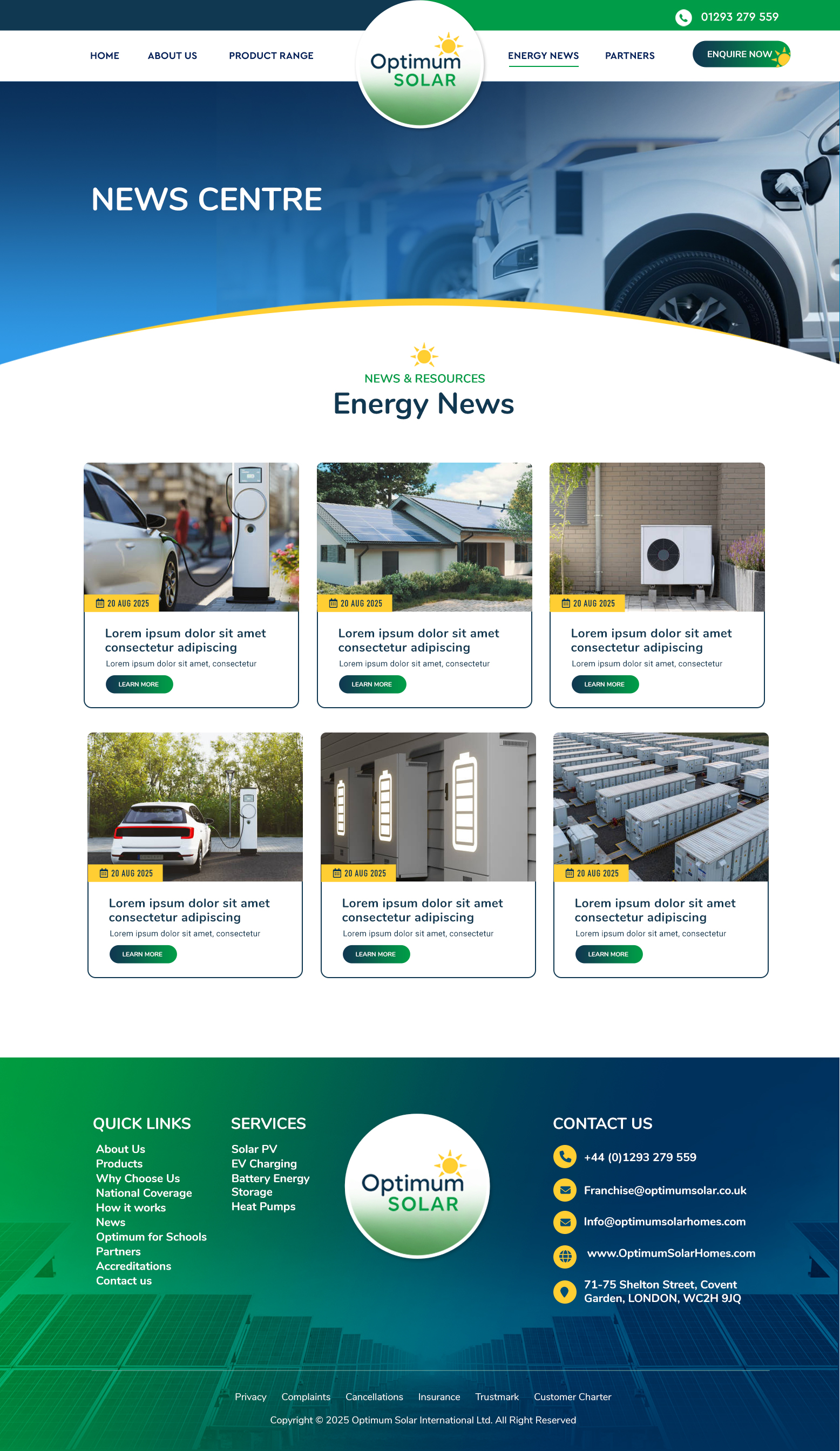 Diseño Web por Blue Sparrow para Optimum Solar International | Diseño #36168606