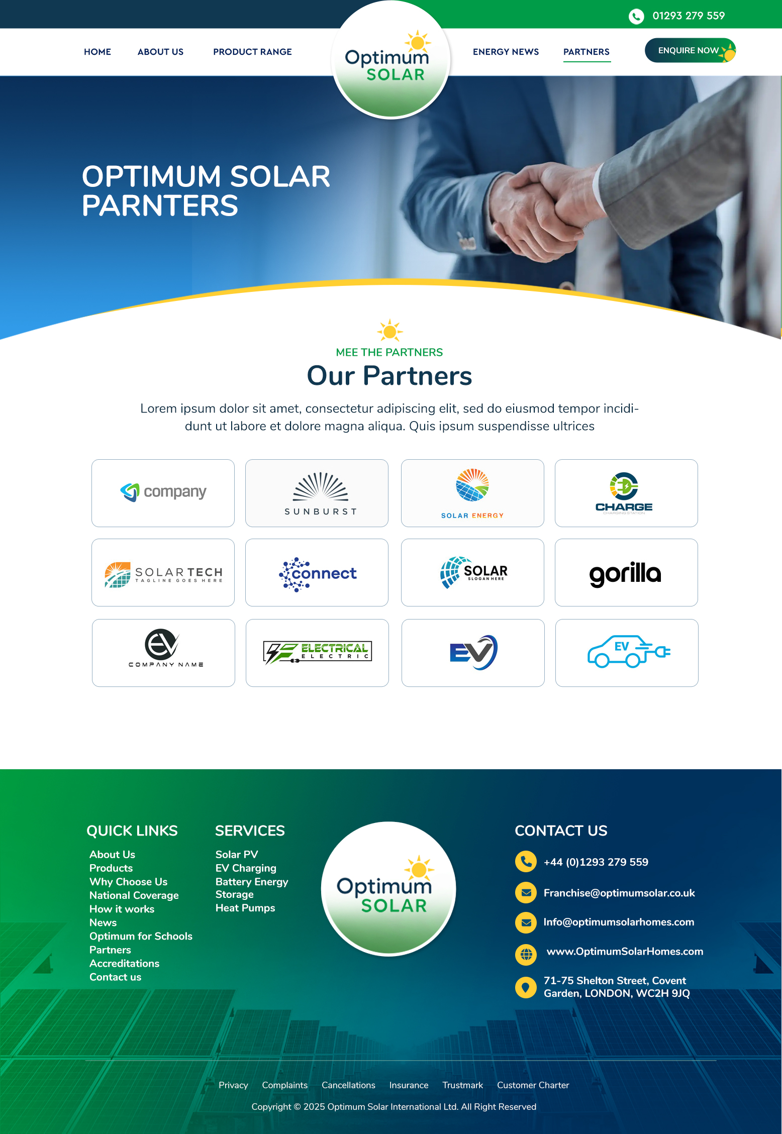 Web Design by Blue Sparrow for Optimum Solar International | Design #36168607
