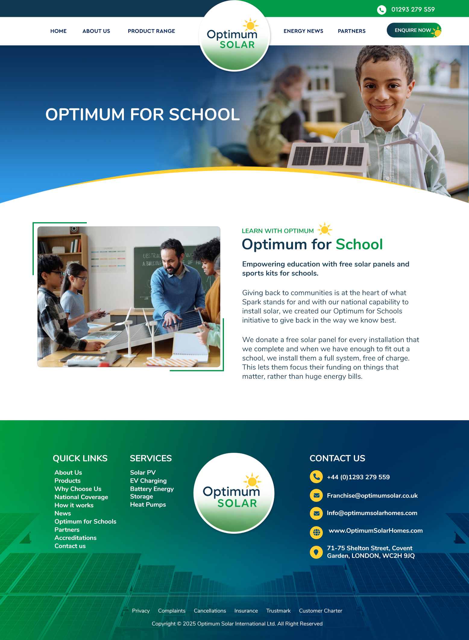 Web Design par Blue Sparrow pour Optimum Solar International | Design #36187314