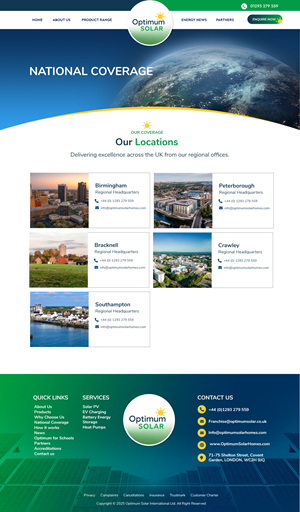 Web Design by Blue Sparrow for Optimum Solar International | Design: #36216421