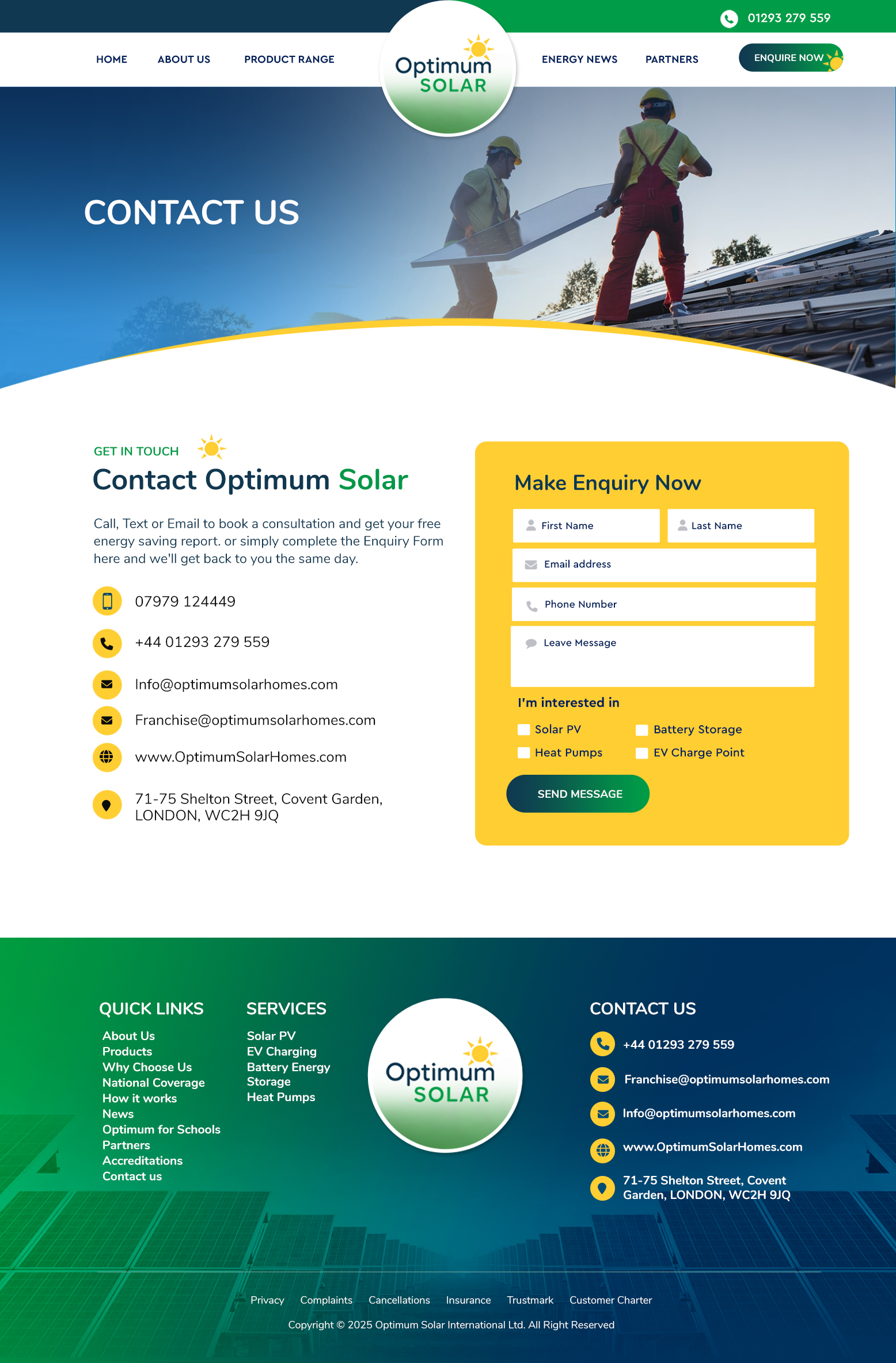 Web Design by Blue Sparrow for Optimum Solar International | Design #36216552