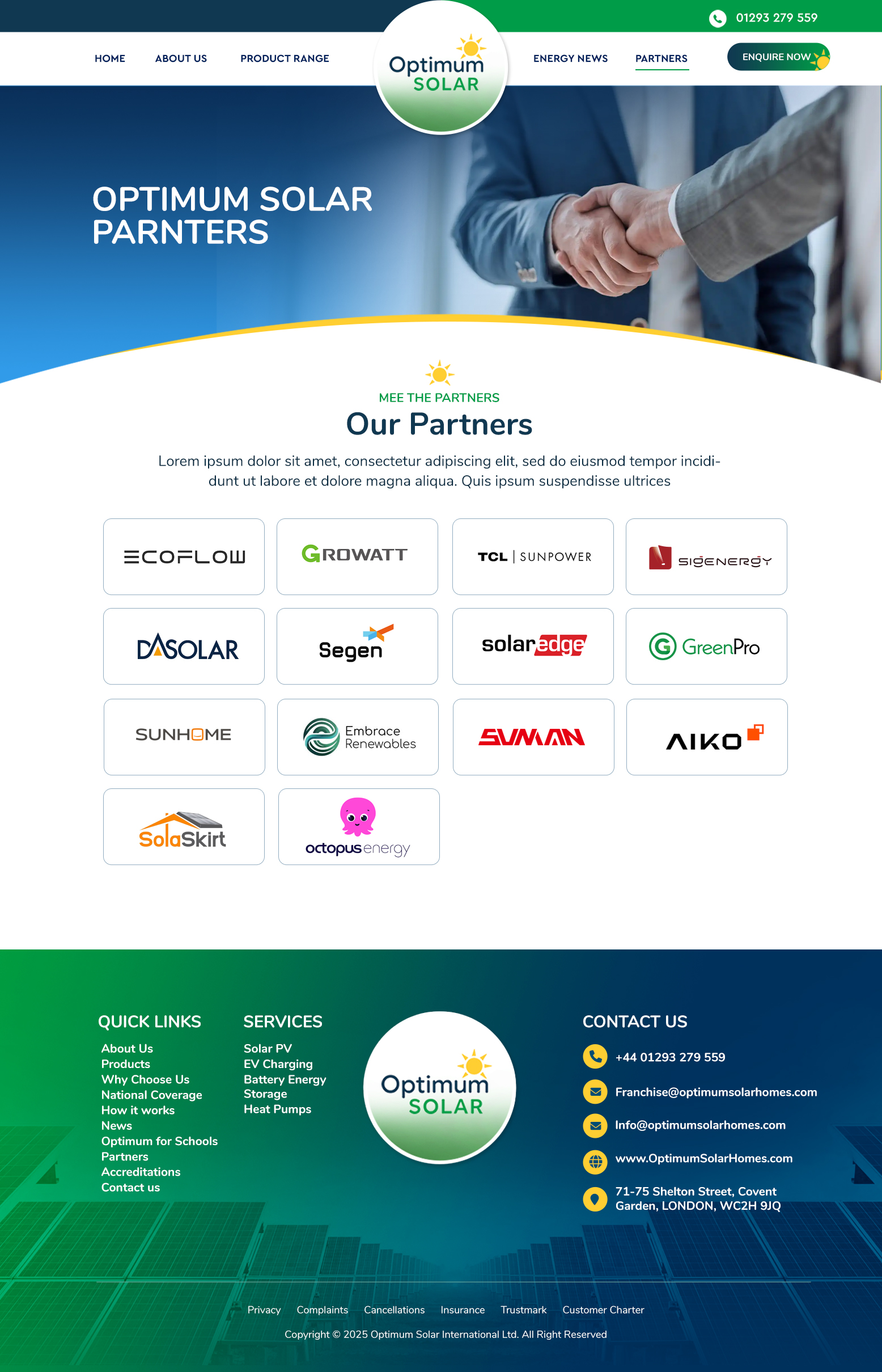 Web Design by Blue Sparrow for Optimum Solar International | Design #36216558