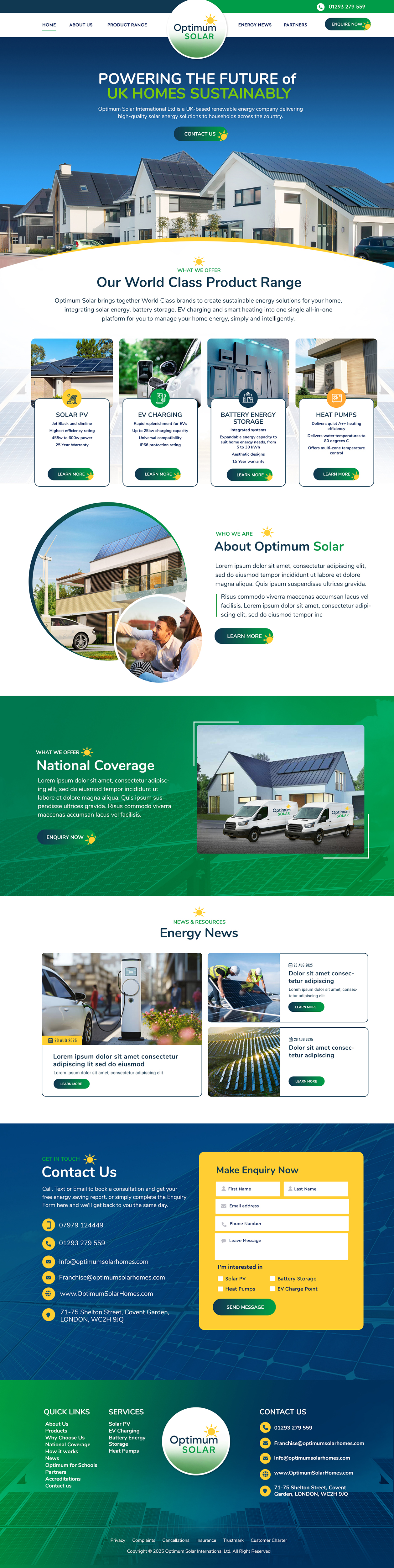 Web Design by Blue Sparrow for Optimum Solar International | Design #36222843