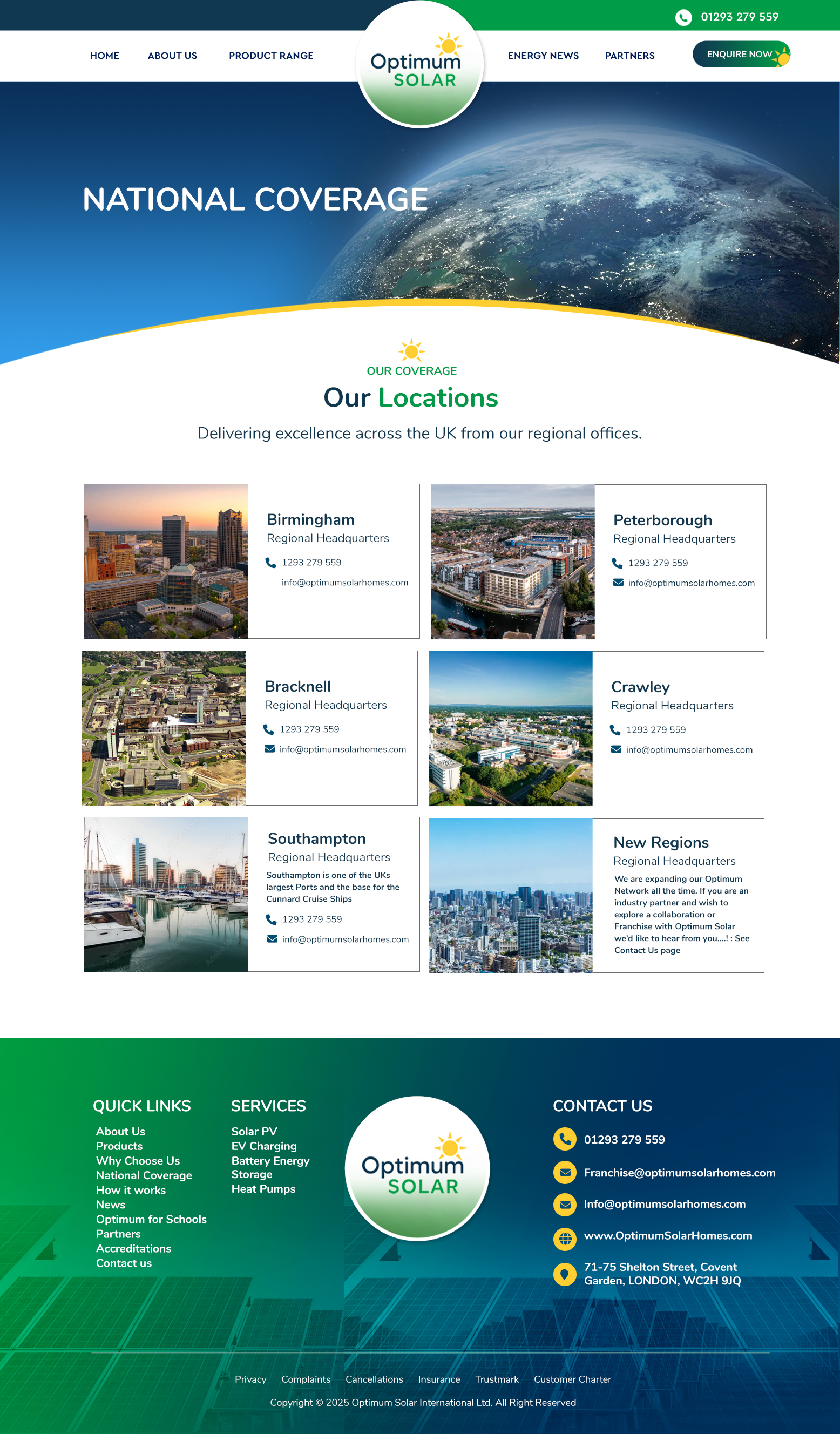 Web Design by Blue Sparrow for Optimum Solar International | Design #36253108