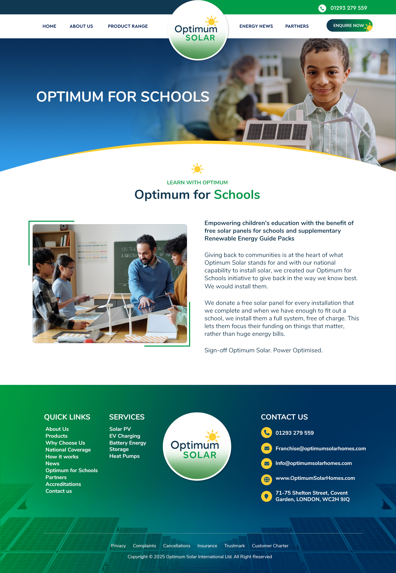Web Design par Blue Sparrow pour Optimum Solar International | Design #36253112