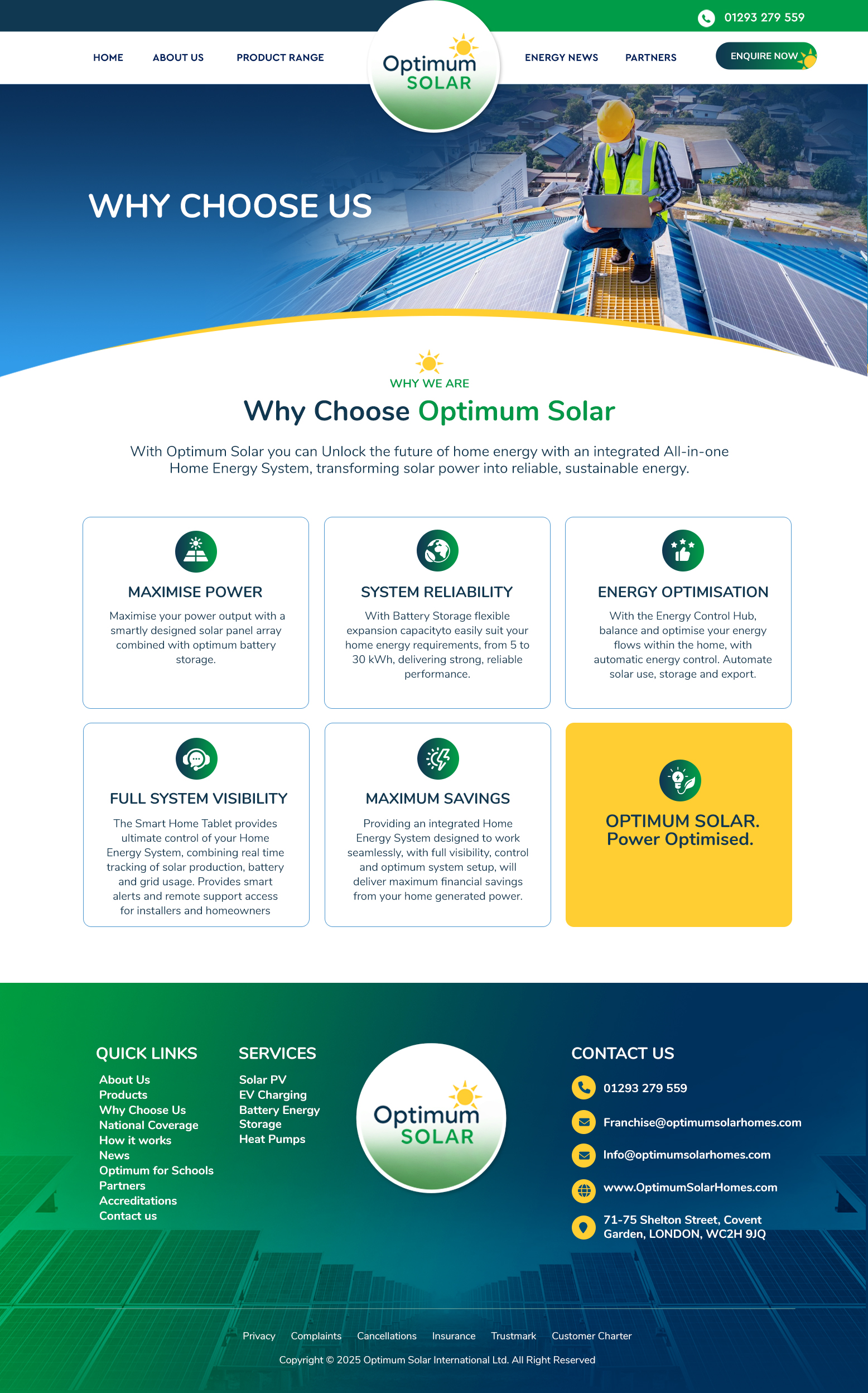 Web Design by Blue Sparrow for Optimum Solar International | Design #36253117
