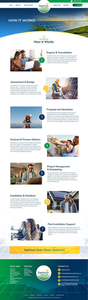 Web Design by Blue Sparrow for Optimum Solar International | Design: #36348031