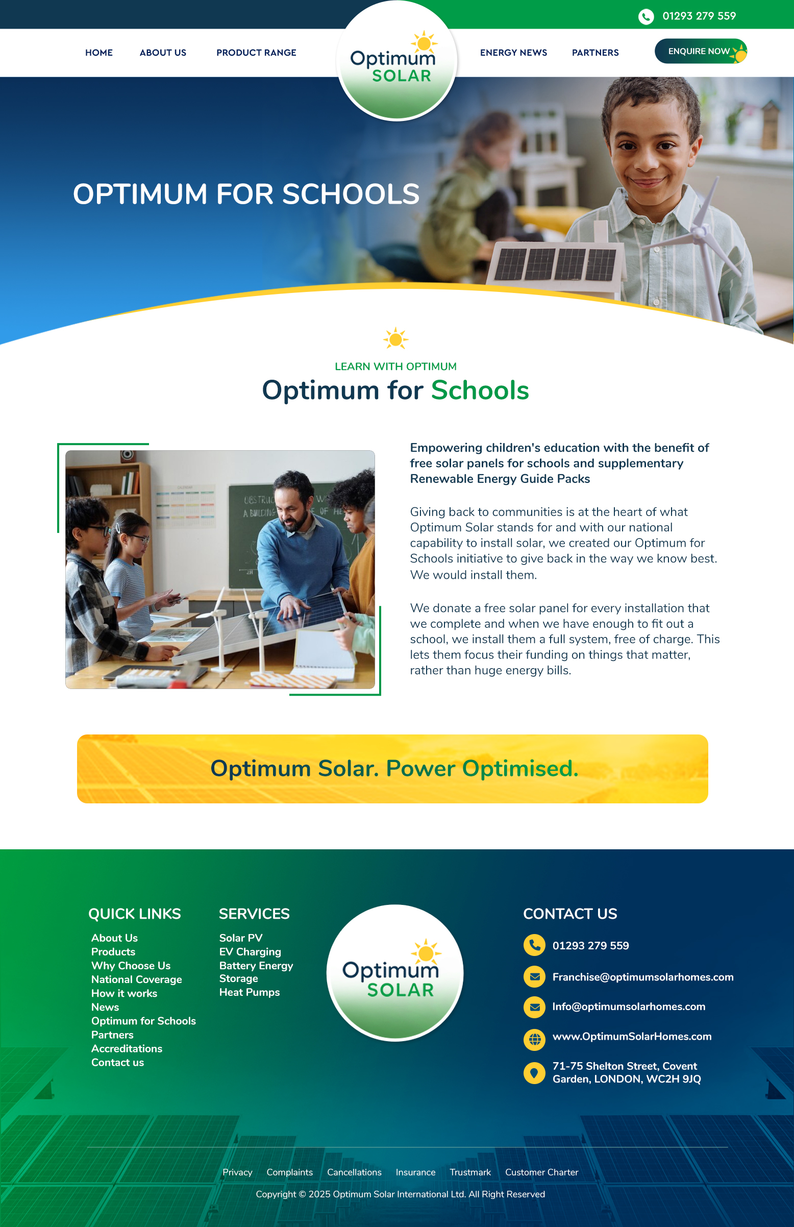 Web Design by Blue Sparrow for Optimum Solar International | Design #36348032