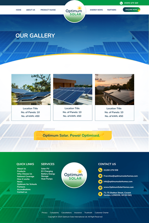 Web Design by Blue Sparrow for Optimum Solar International | Design: #36357442
