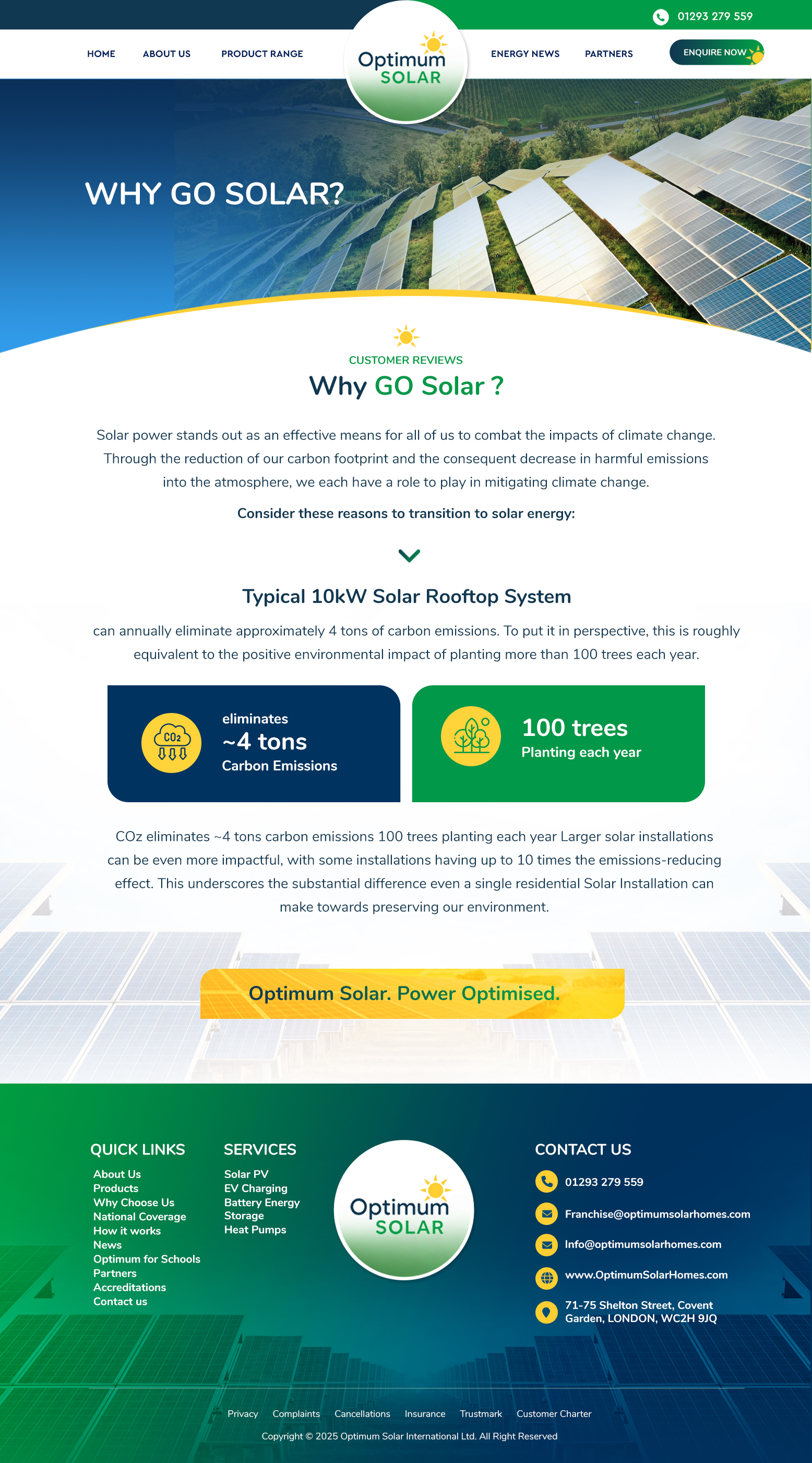 Web Design by Blue Sparrow for Optimum Solar International | Design #36357444