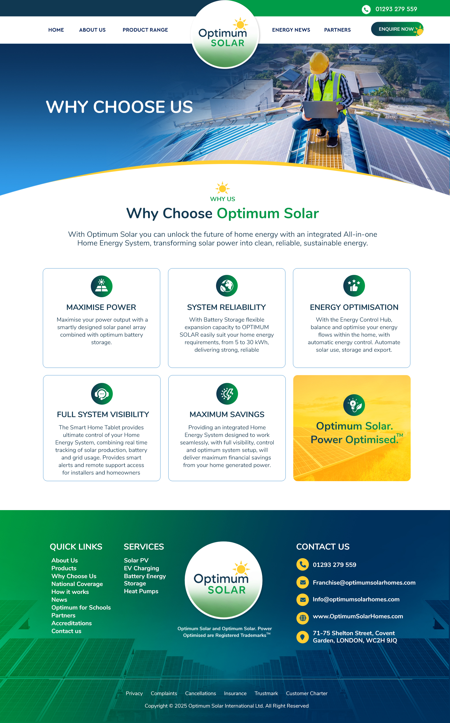 Web Design by Blue Sparrow for Optimum Solar International | Design #36425703