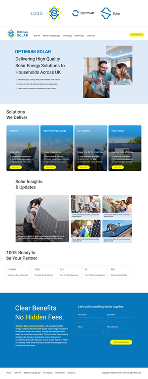 Web Design by Chikki for Optimum Solar International | Design #35967059