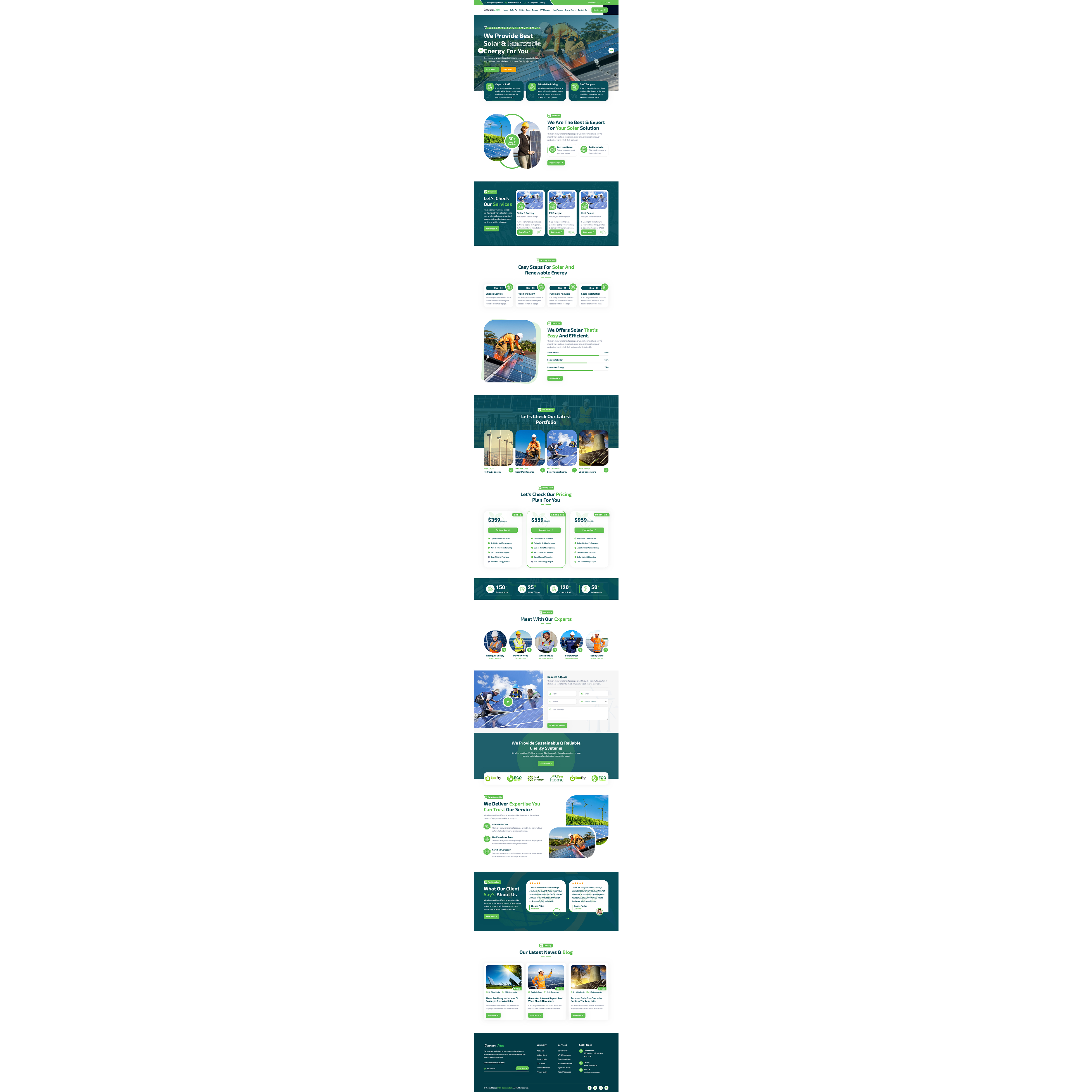 Web Design by DesignerMithu for Optimum Solar International | Design #35985590